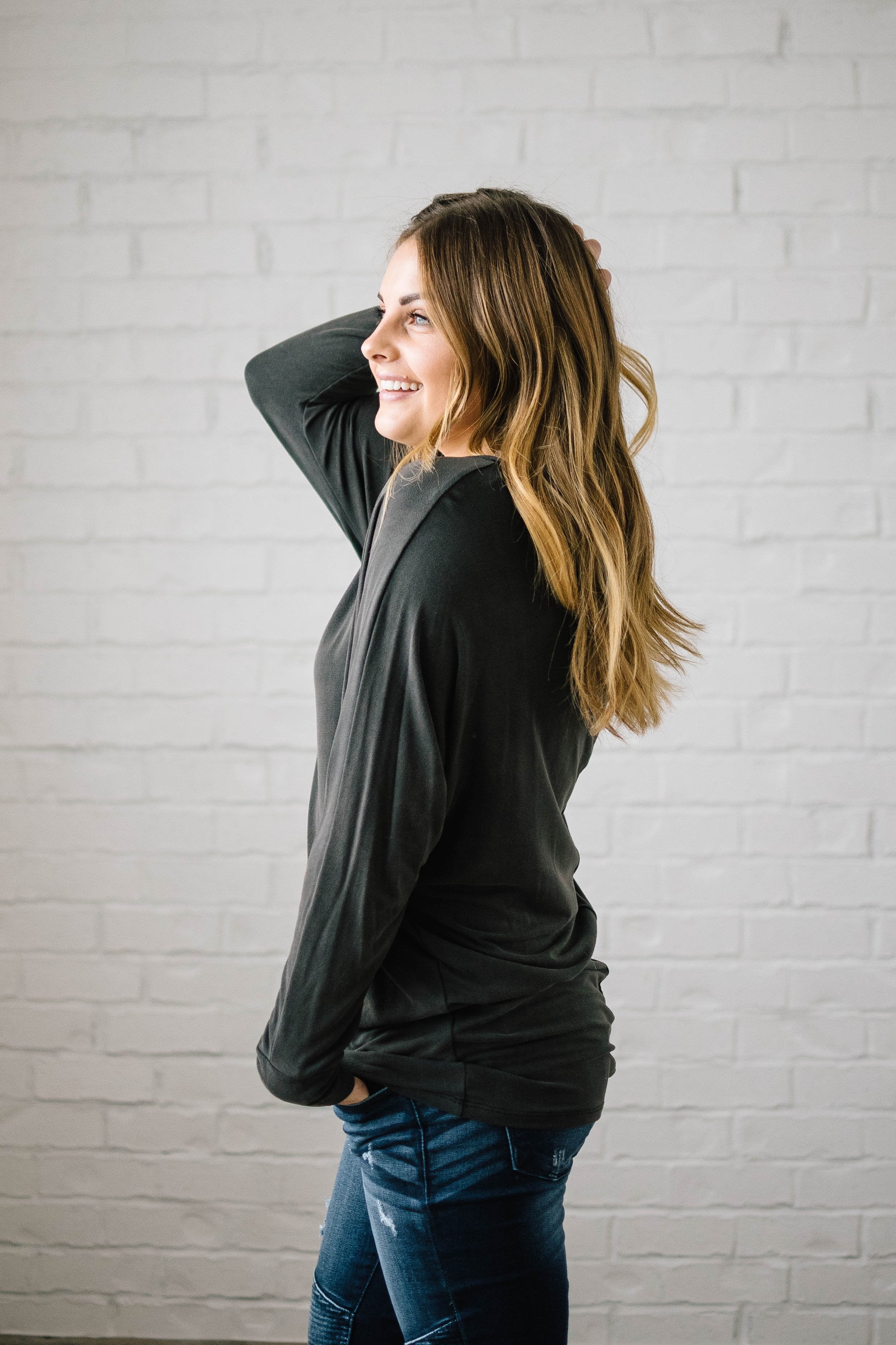 Casual Friday Top in Charcoal