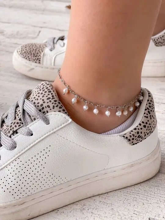 Freshwater Pearl Ankle Bracelets in Two Colors
