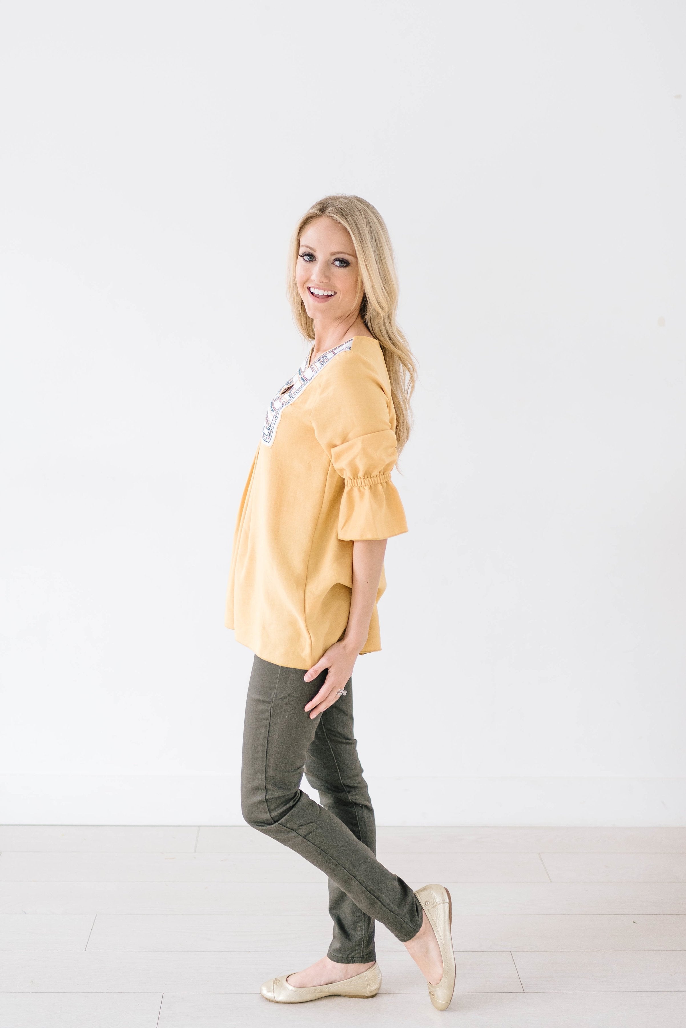 Chelan Top in Mustard