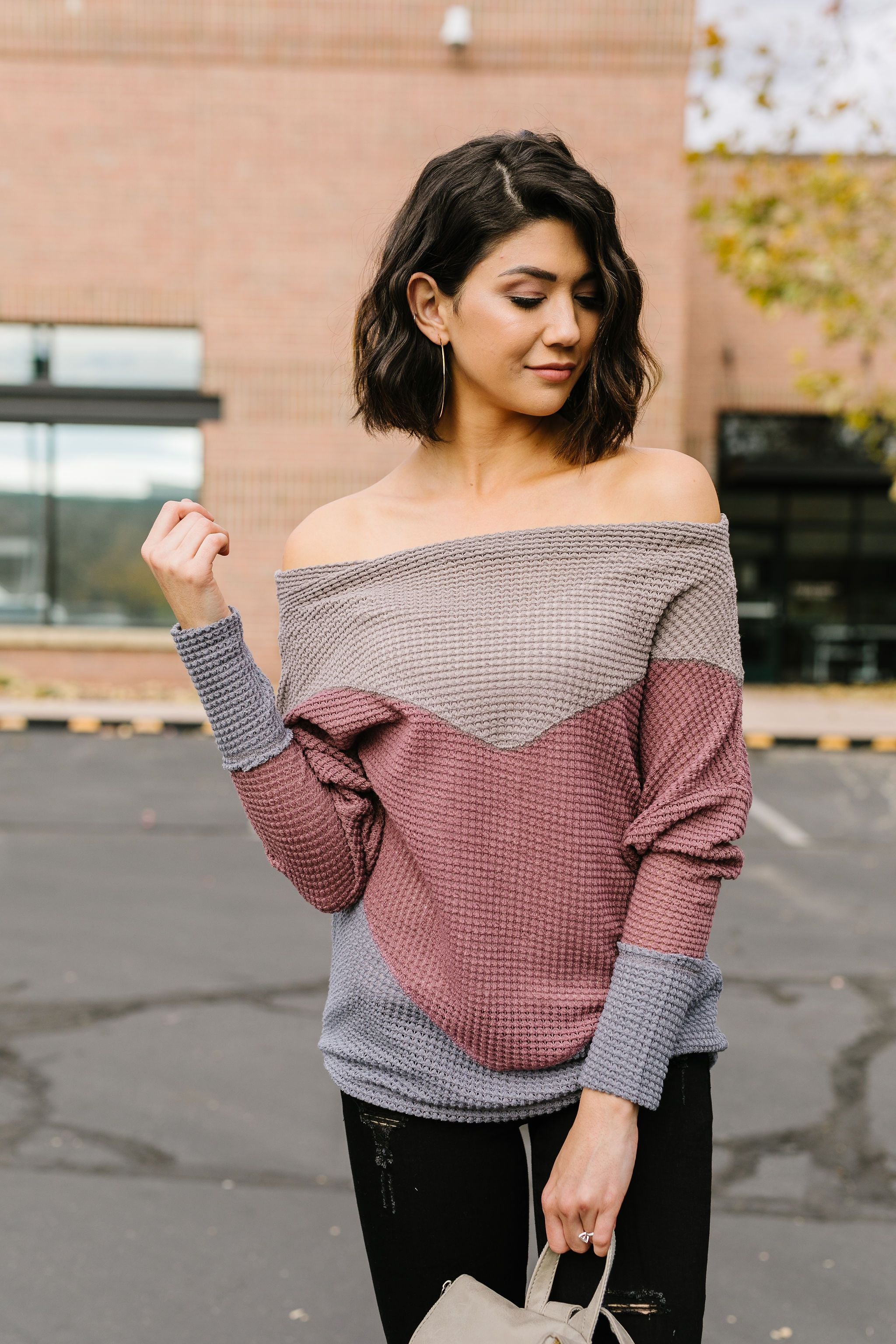 Cheyenne Chevron Color Block Top