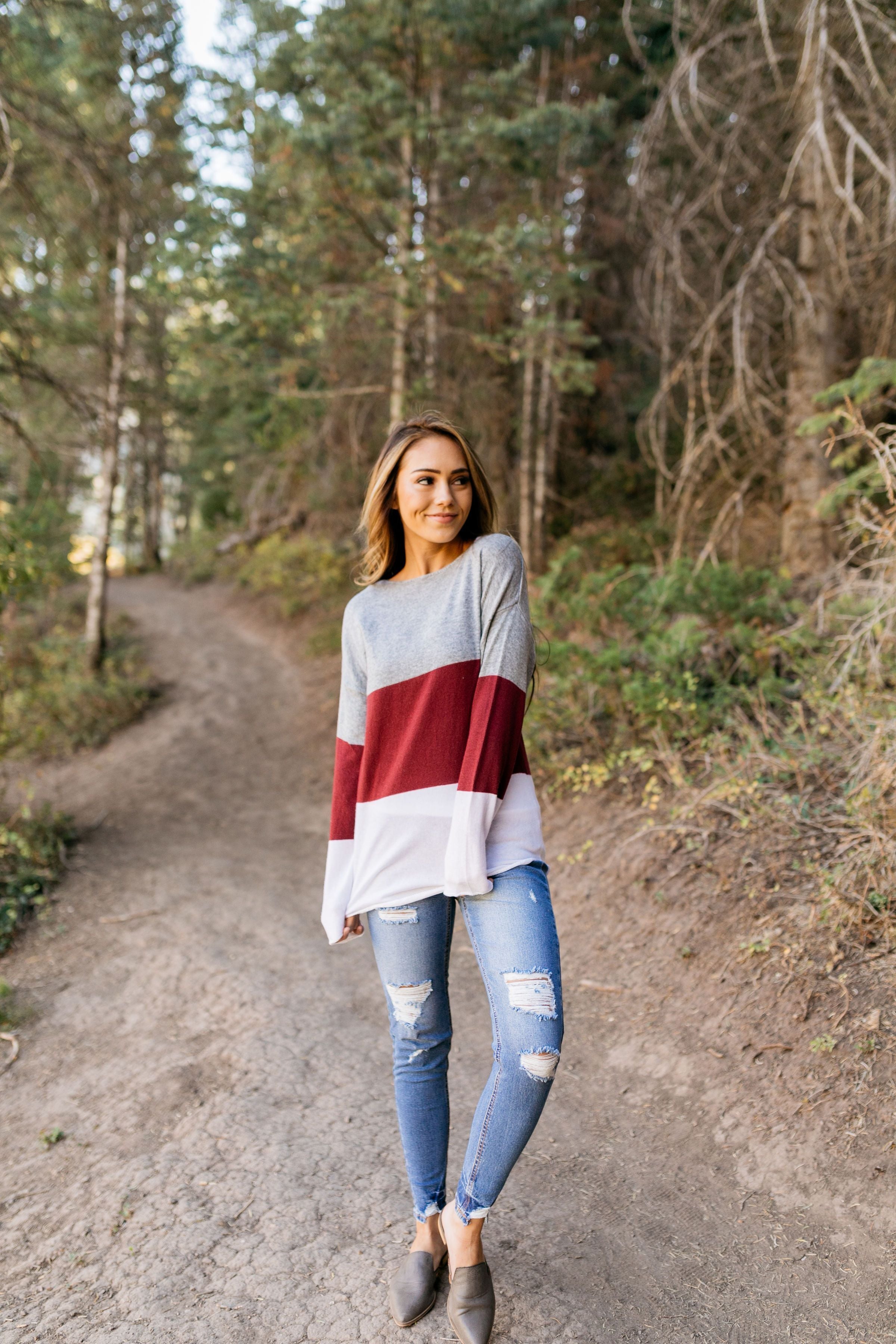 Chloe Bold Color Block Sweater