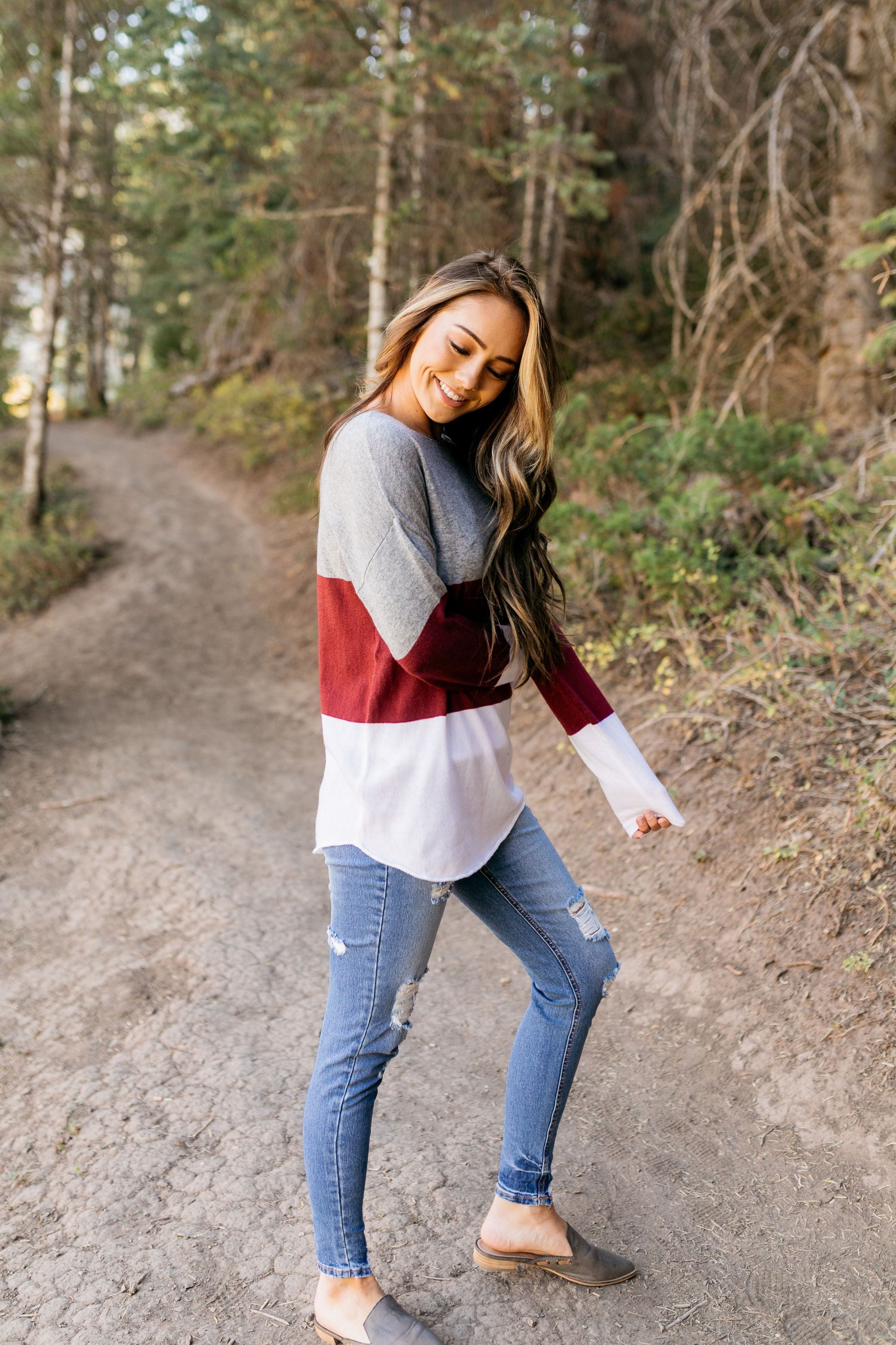 Chloe Bold Color Block Sweater