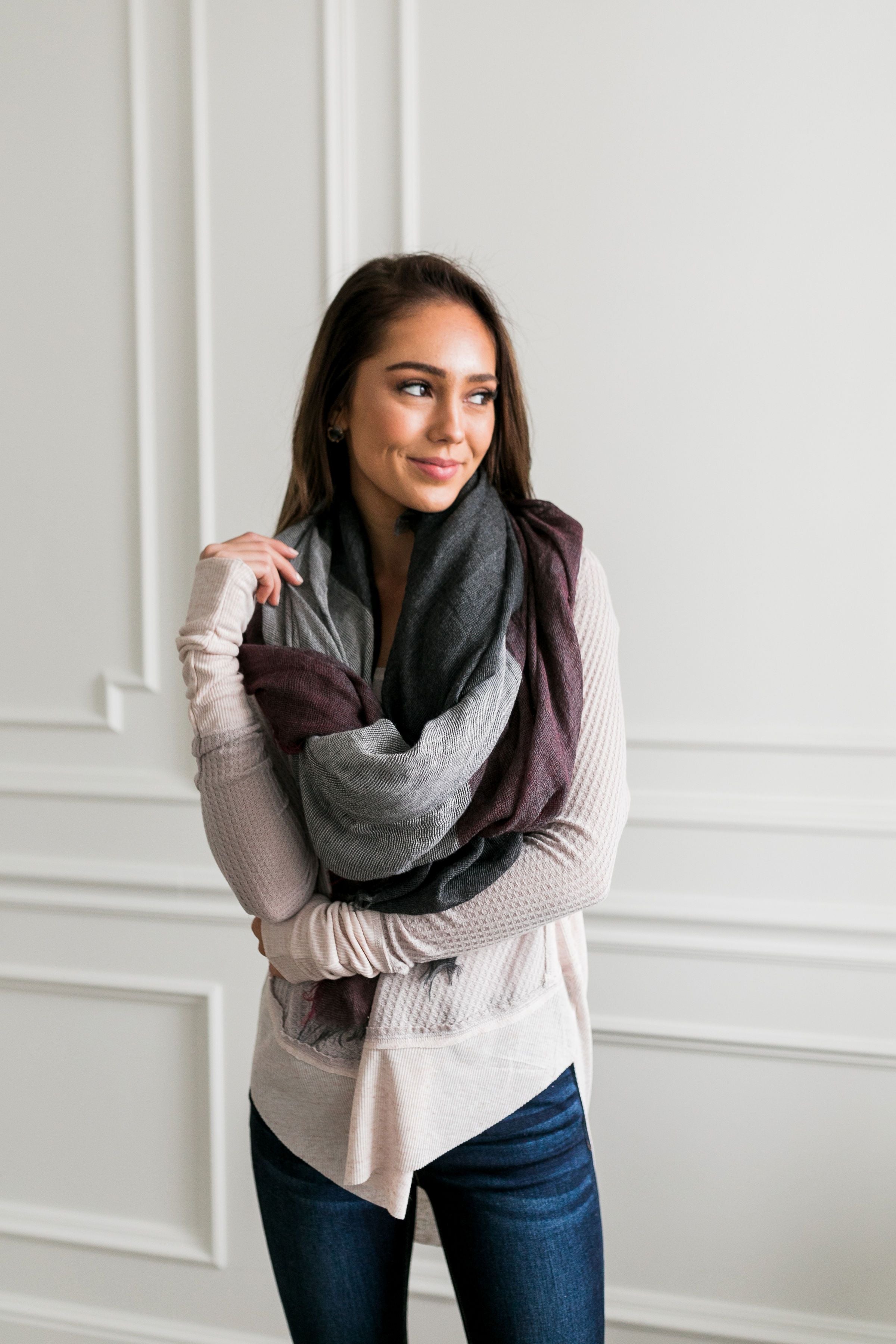 Classy Colorblock Scarf - ALL SALES FINAL