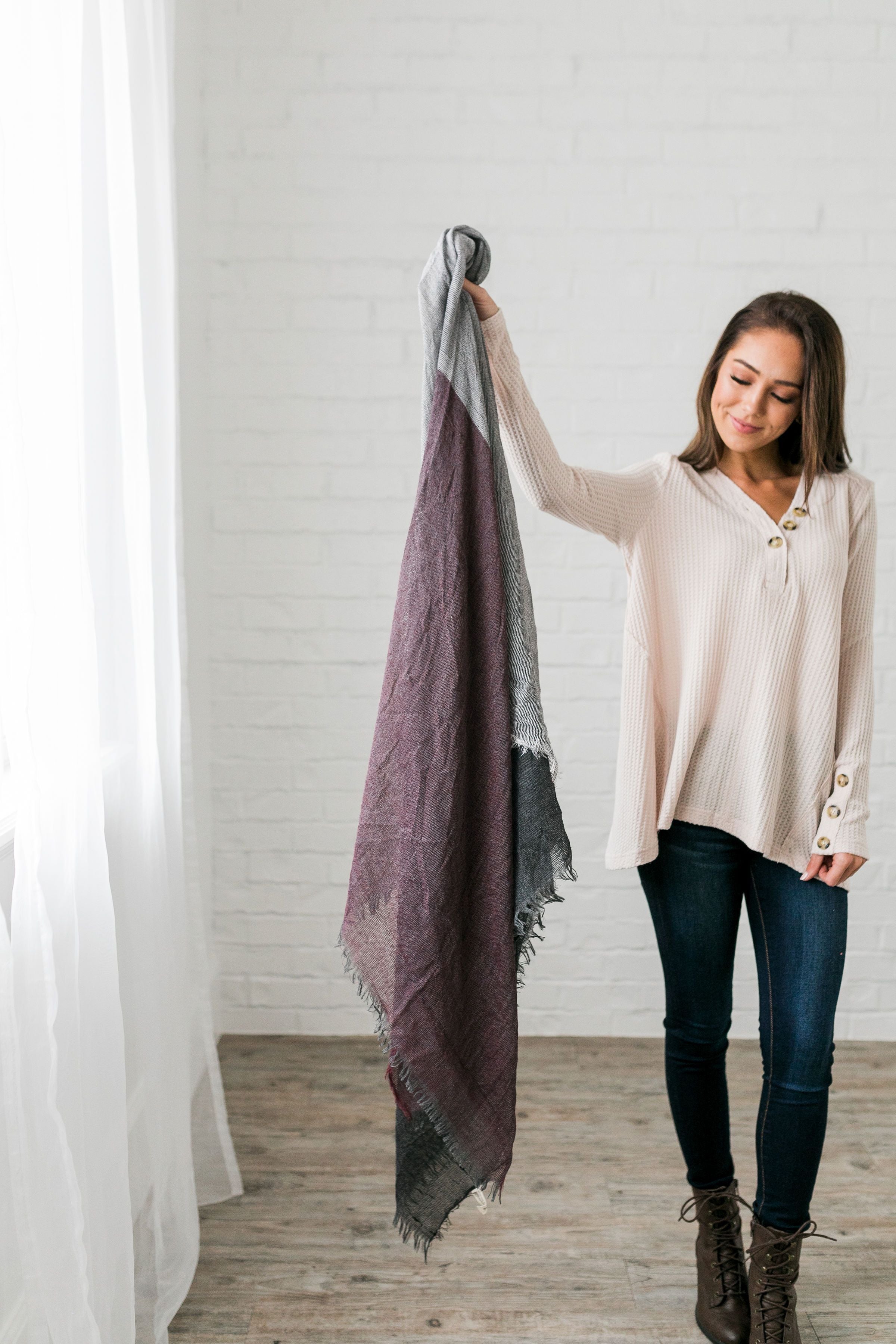 Classy Colorblock Scarf - ALL SALES FINAL