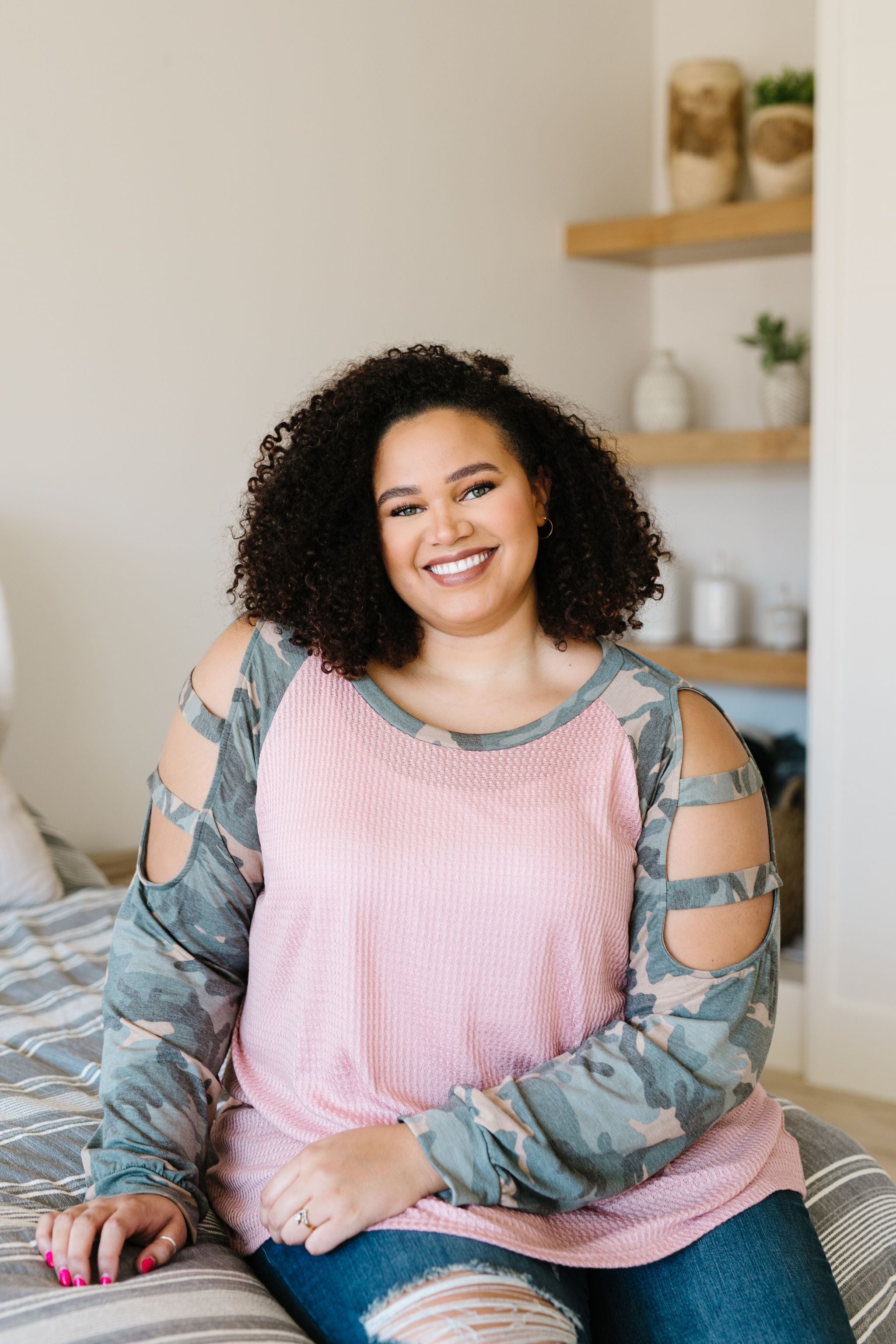 Climb The Ranks Ladder Sleeve Top