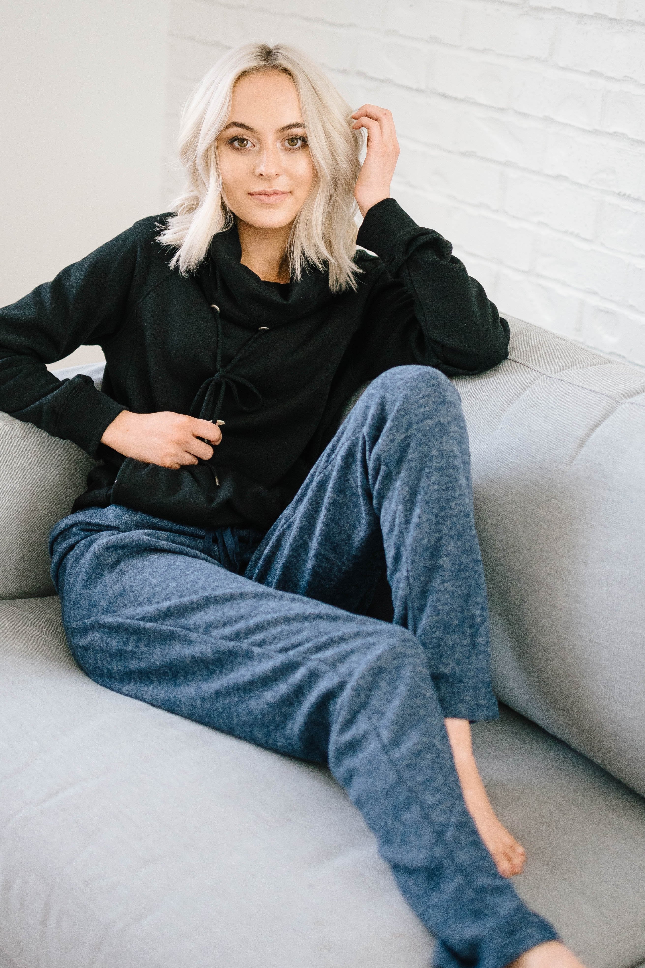 Cozy Joggers with Side Pockets in Blue