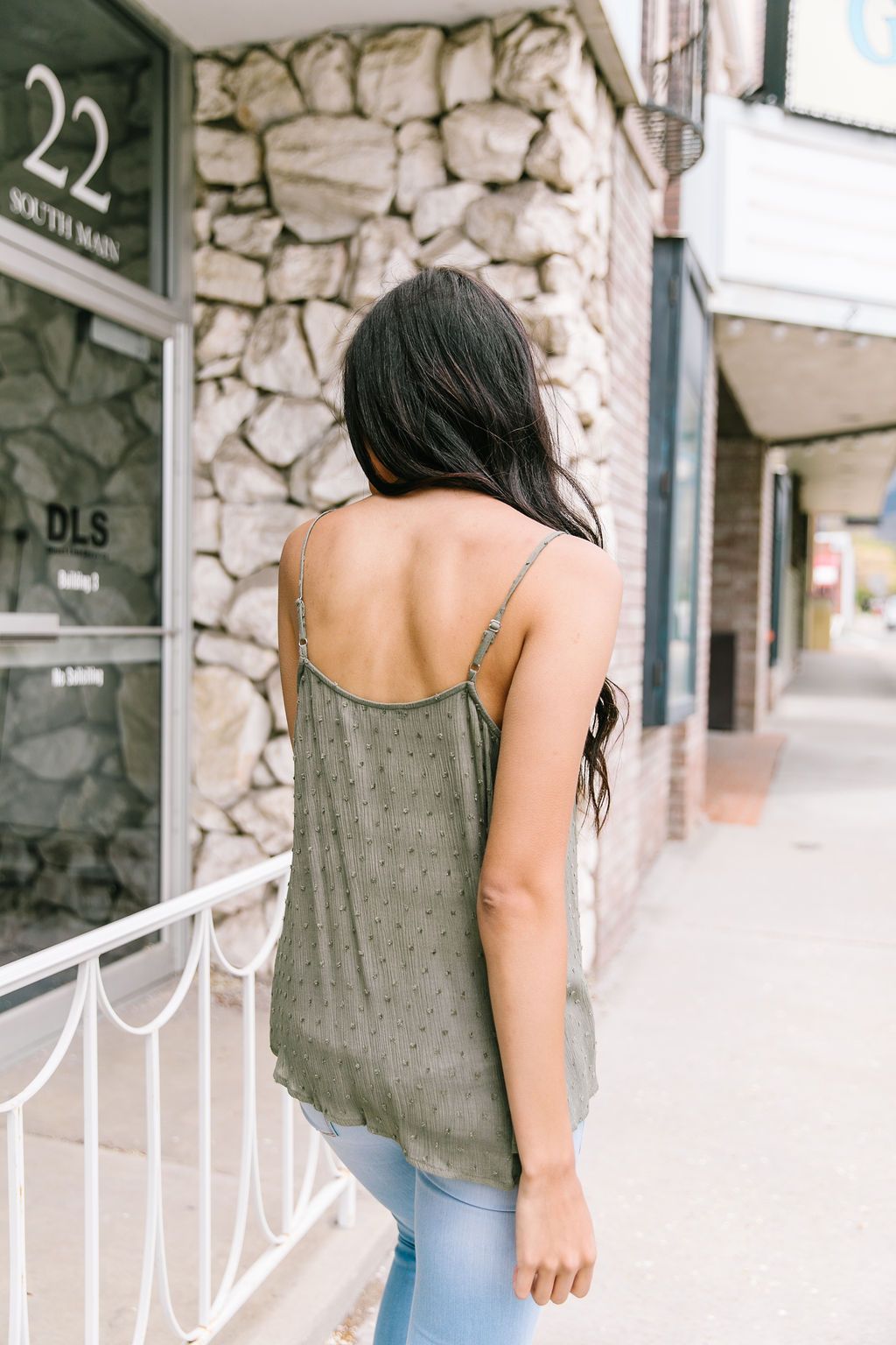 Crossing Lines Olive Tank