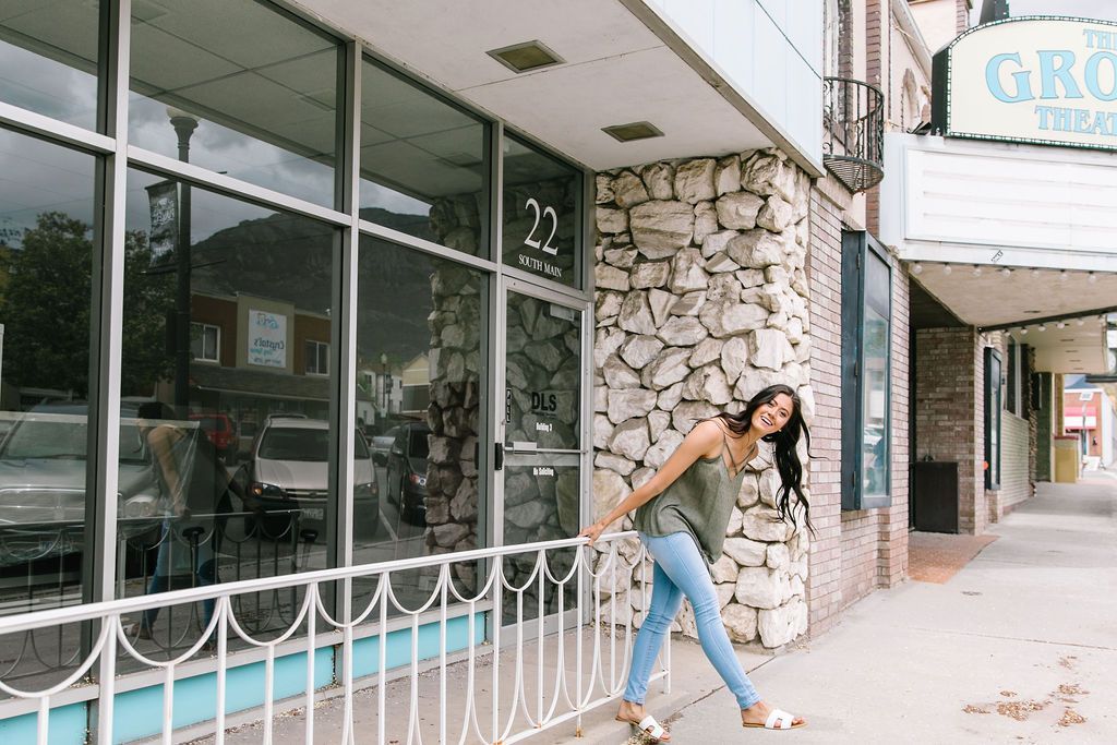 Crossing Lines Olive Tank