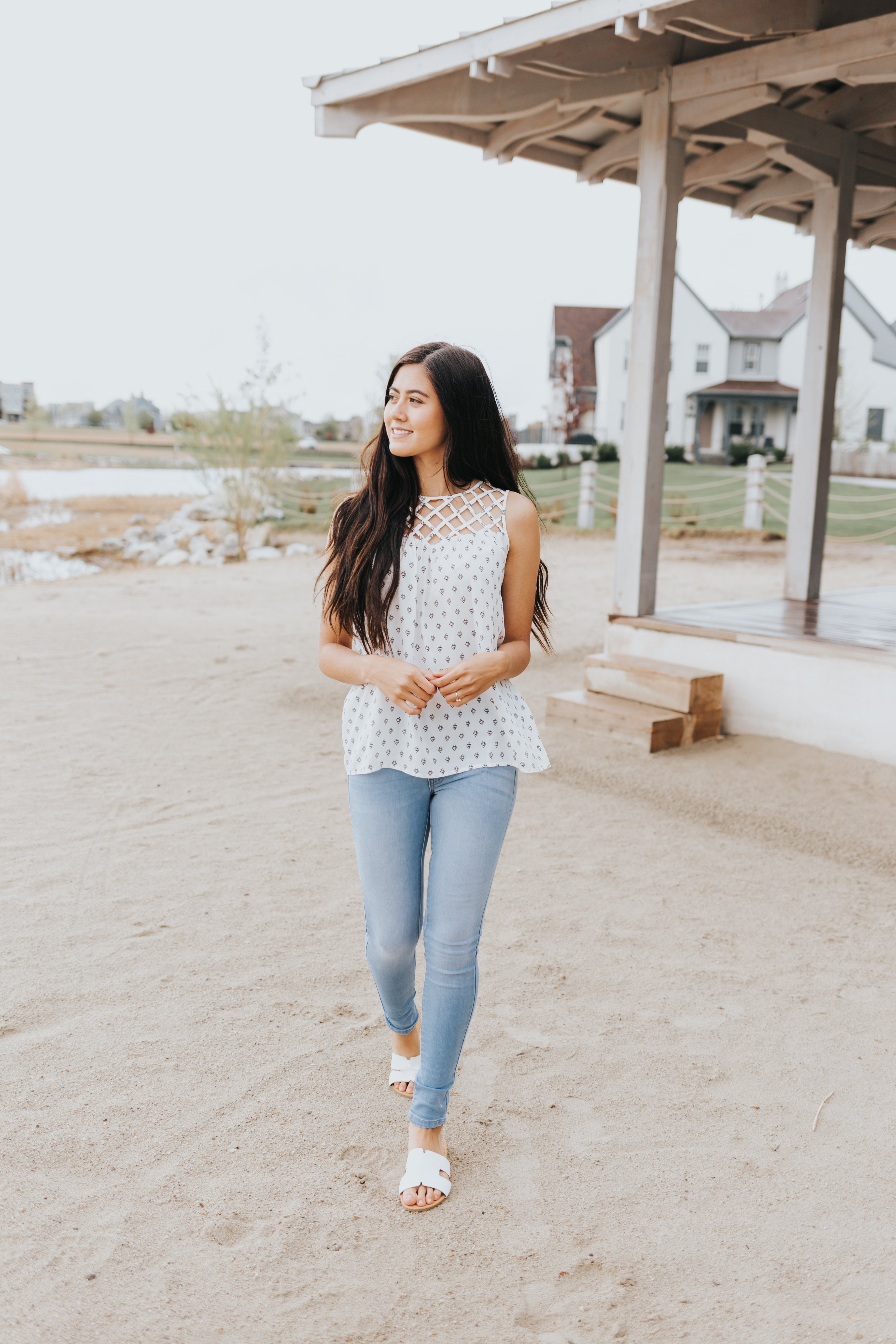 Cross Roads Sleeveless Blouse