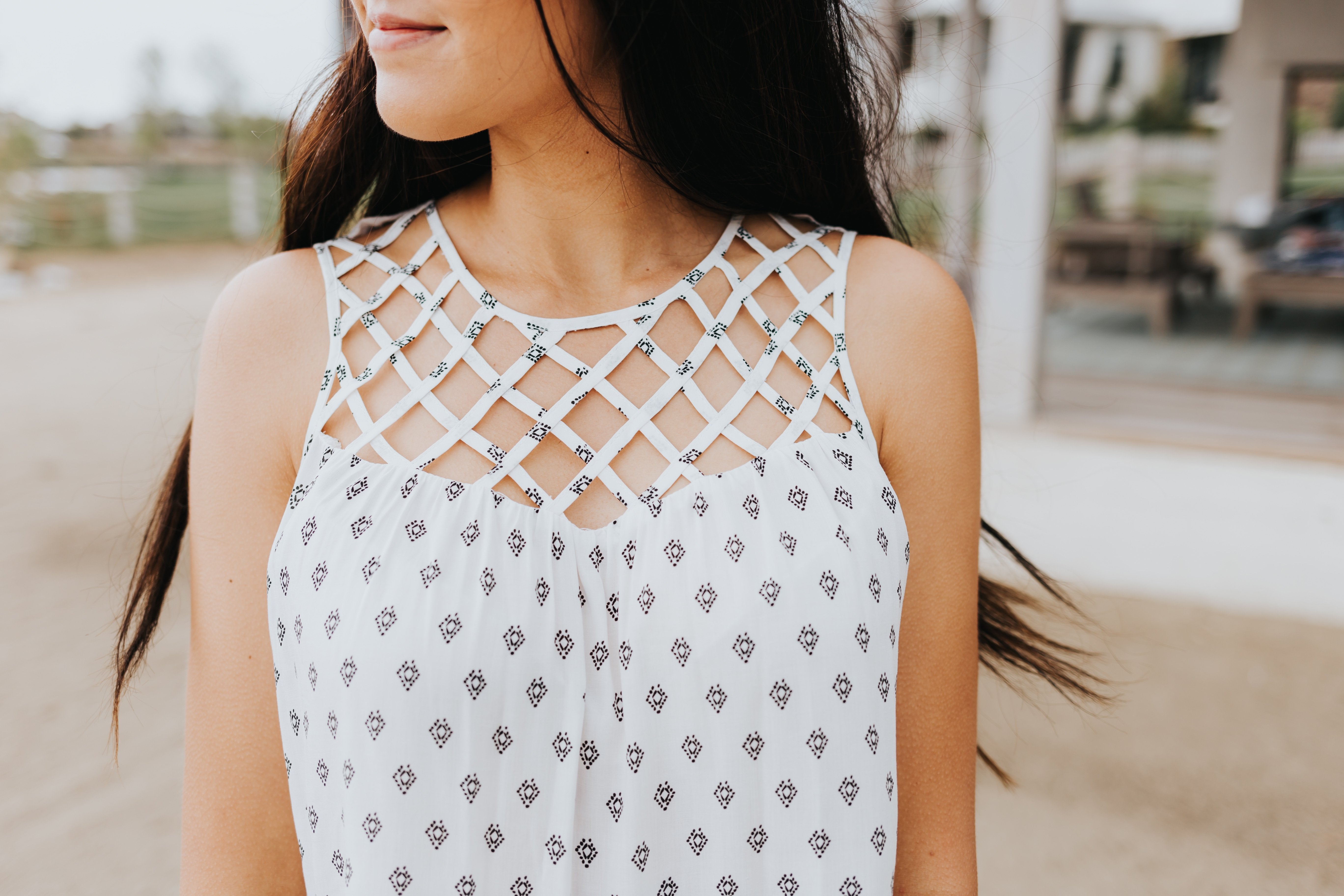 Cross Roads Sleeveless Blouse