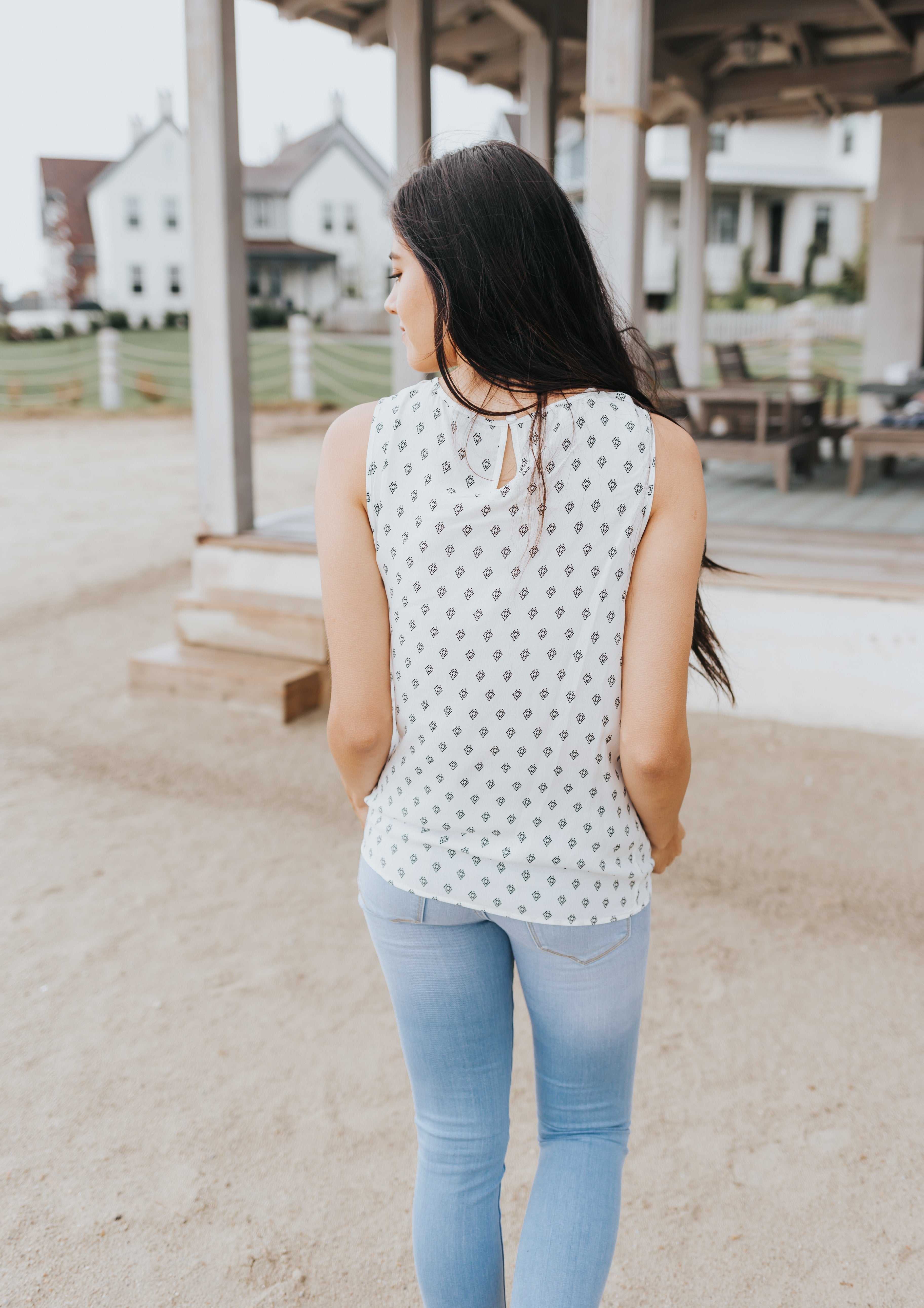 Cross Roads Sleeveless Blouse