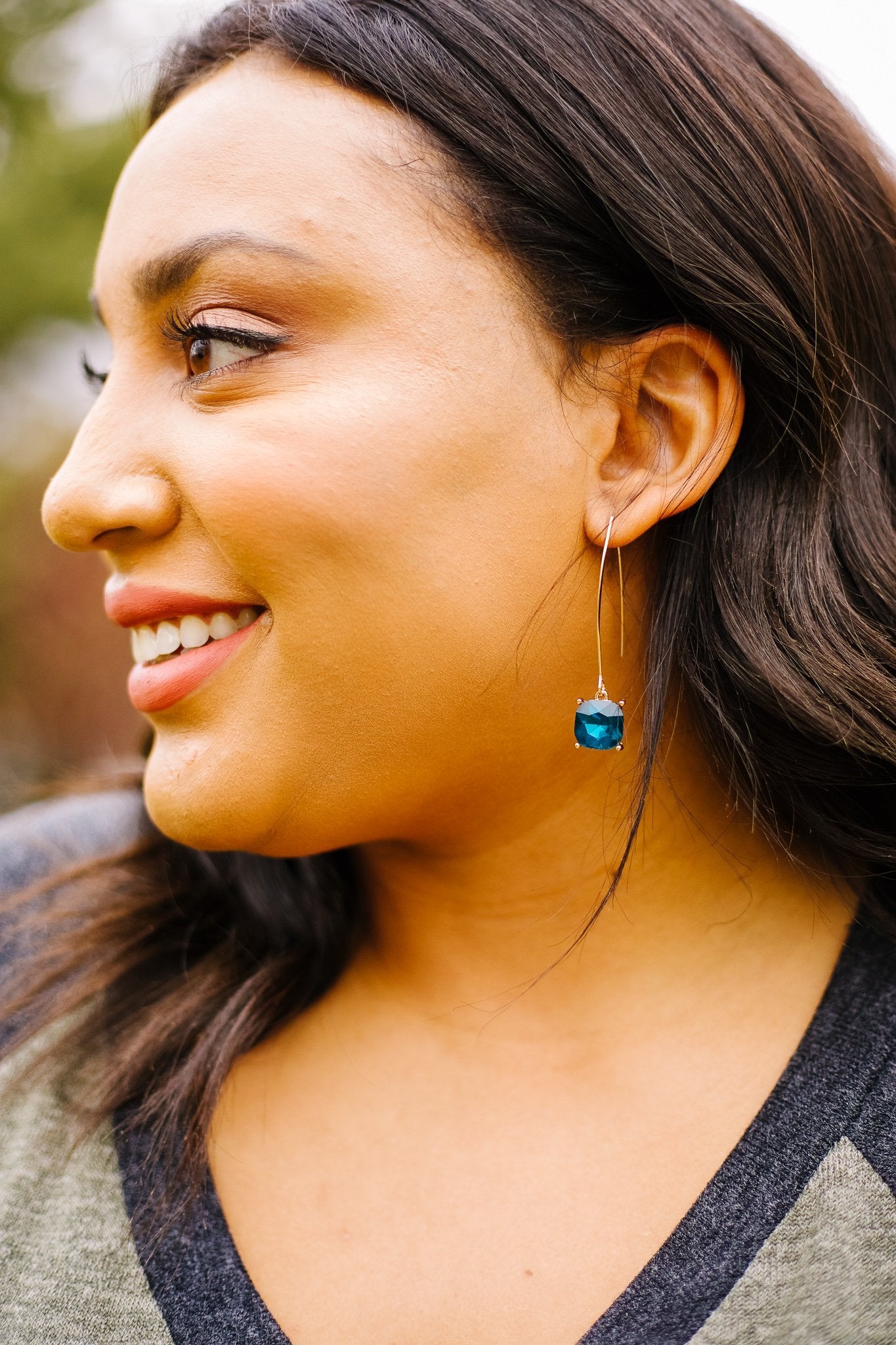 Crystal Drop Earrings In Sapphire - 12/19/2019