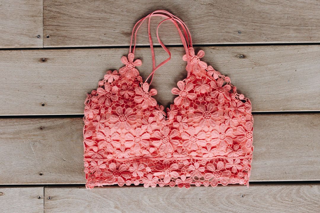 Daisy Delight Bralette In Coral
