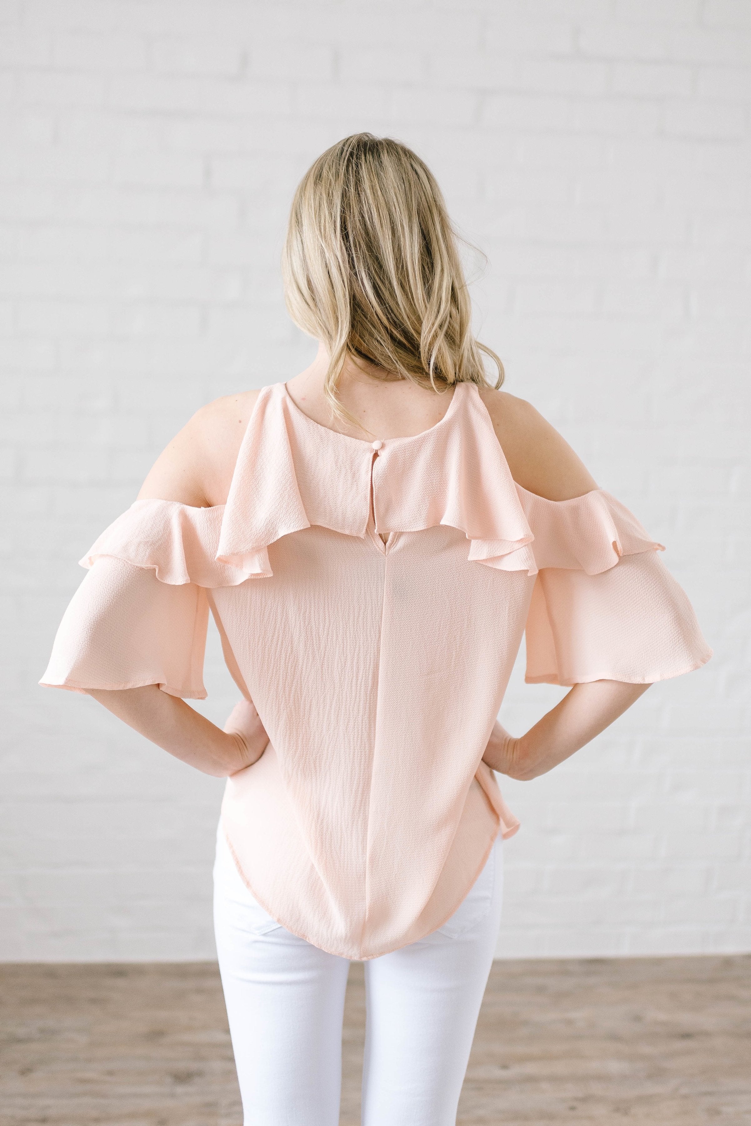 Date Night Top In Peach