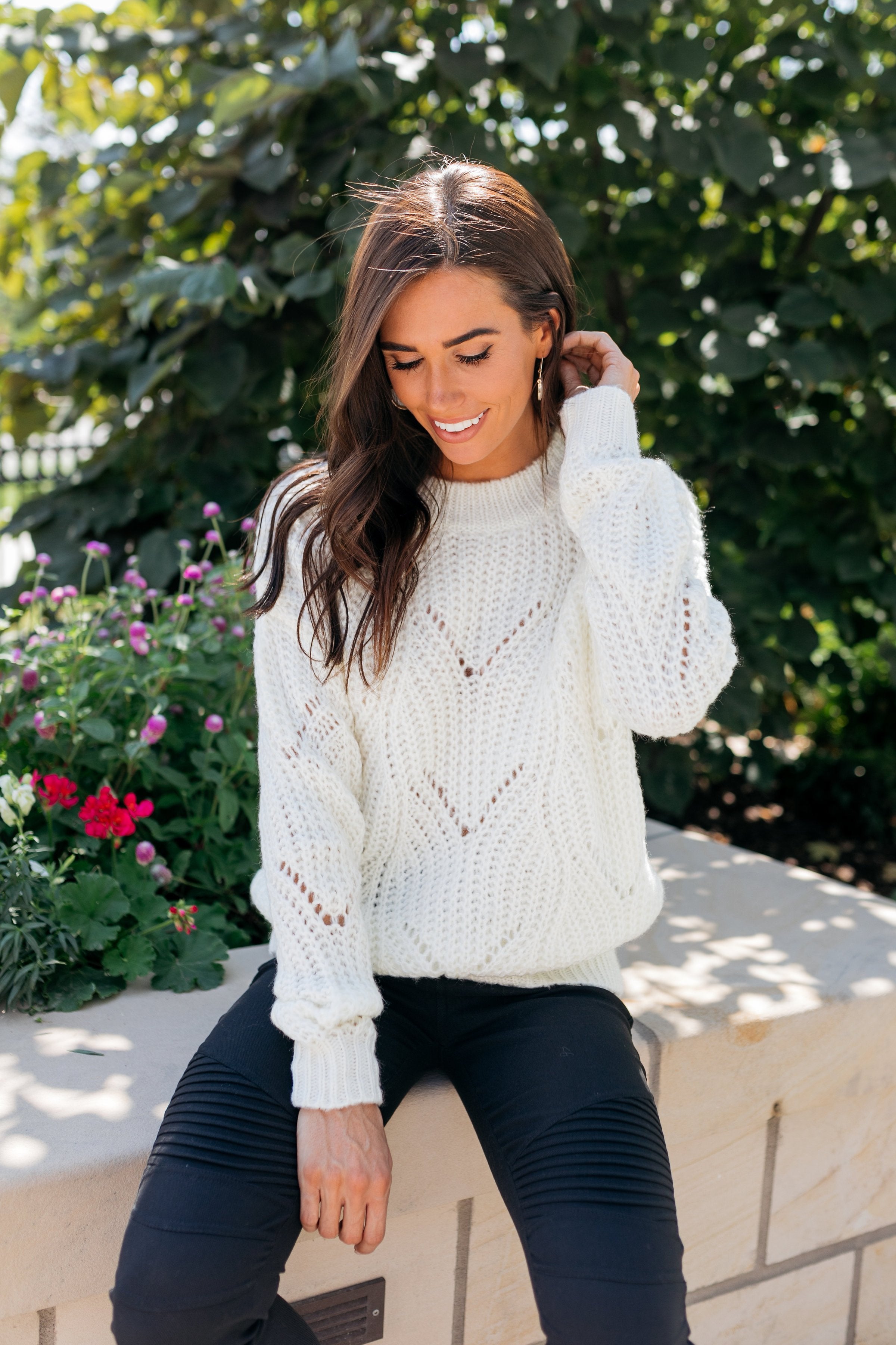 Daydream Delight Sweater In Ivory - ALL SALES FINAL