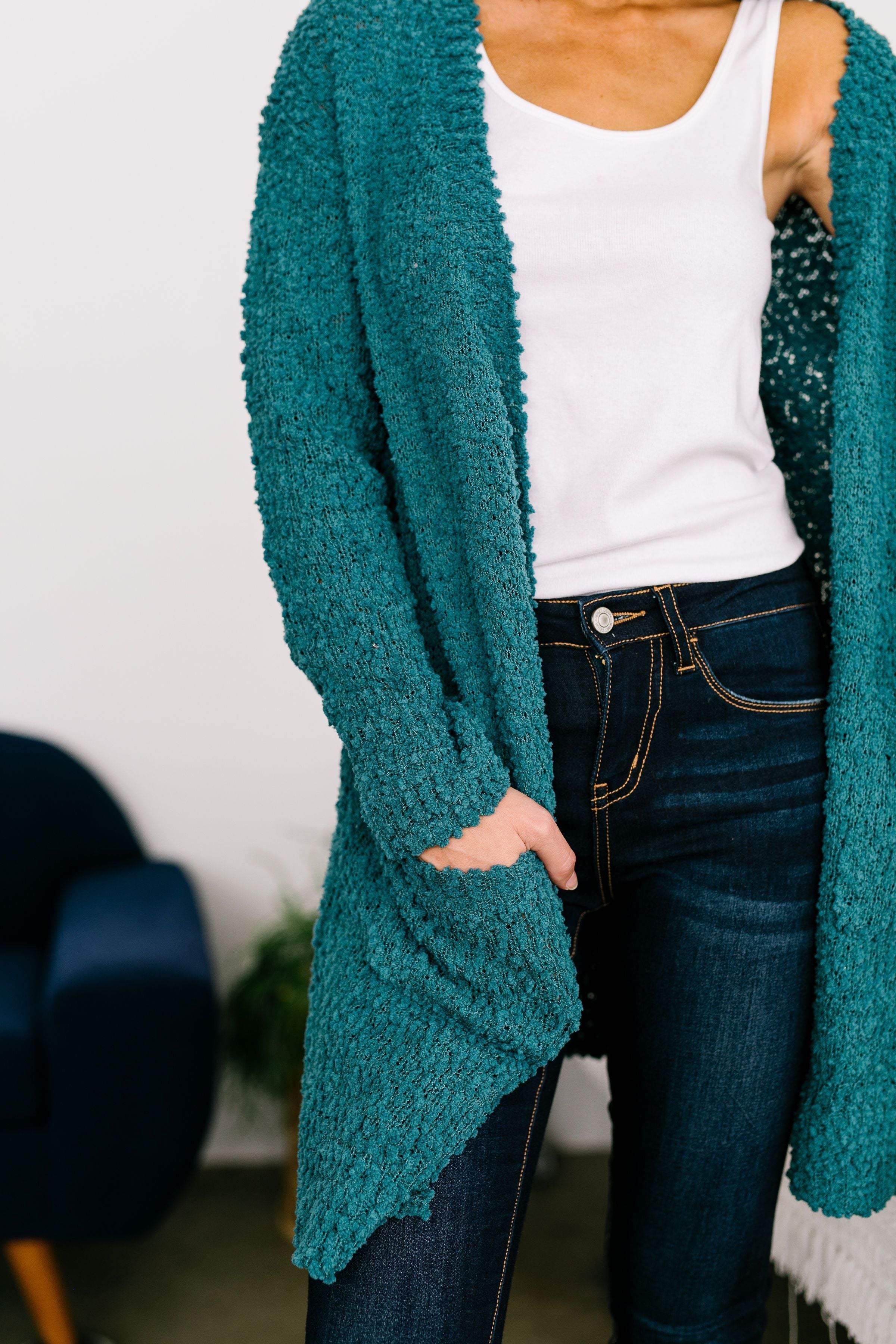 Dinner And A Movie Popcorn Cardigan - ALL SALES FINAL