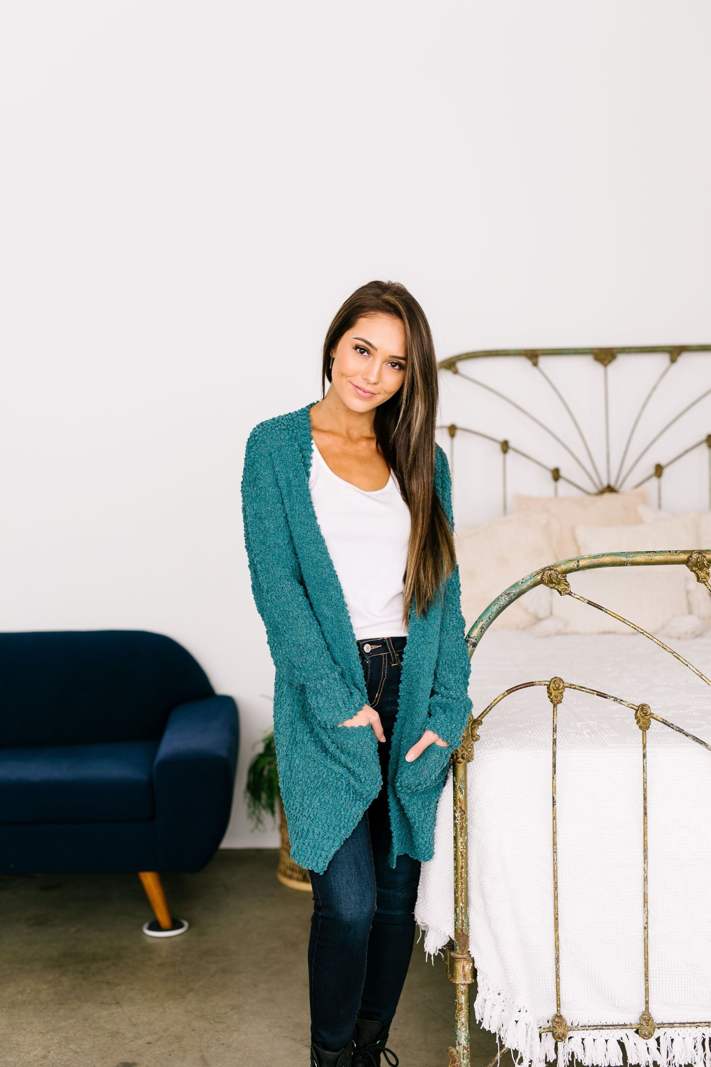 Dinner And A Movie Popcorn Cardigan - ALL SALES FINAL