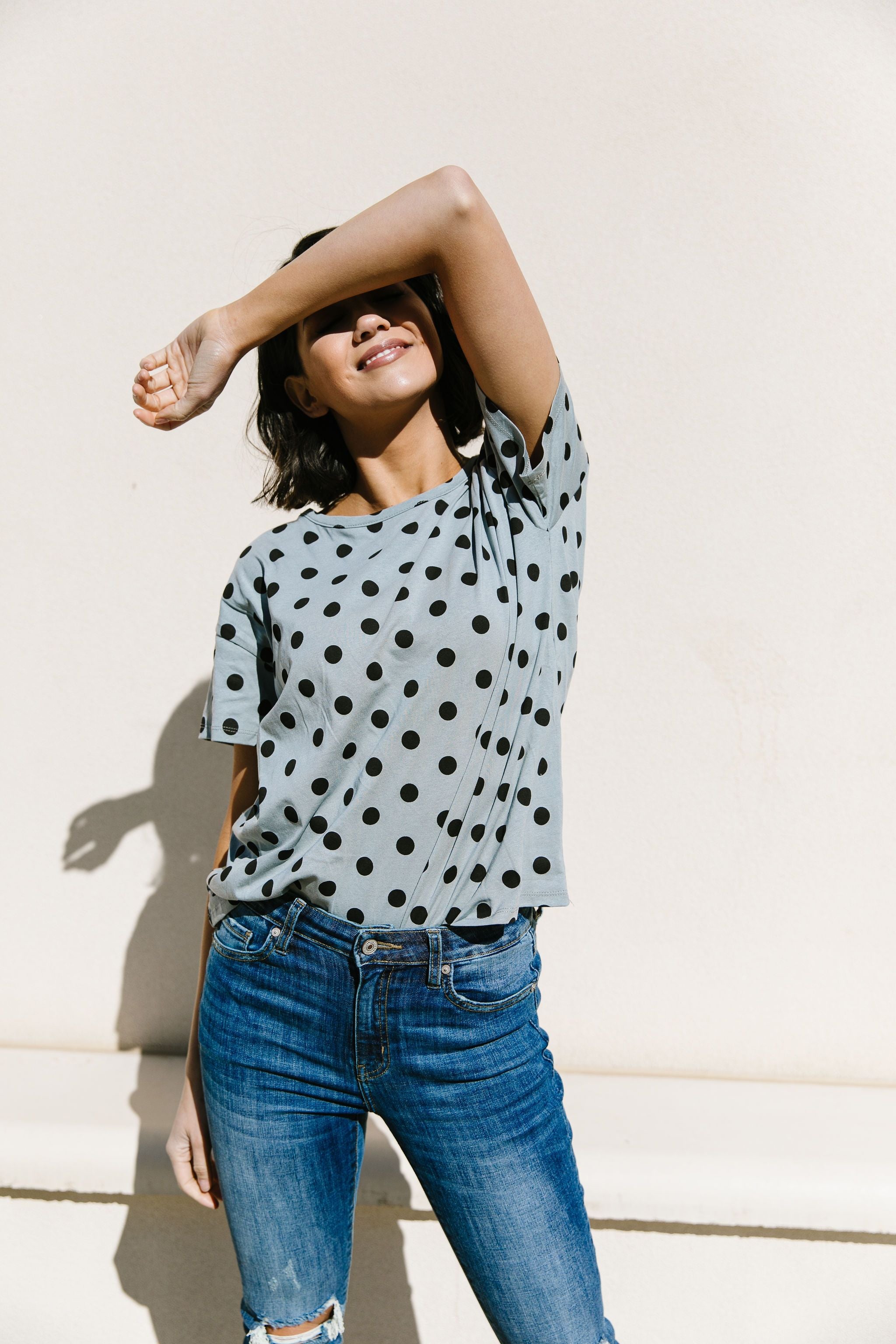 Dot Com Tee In Heather Gray