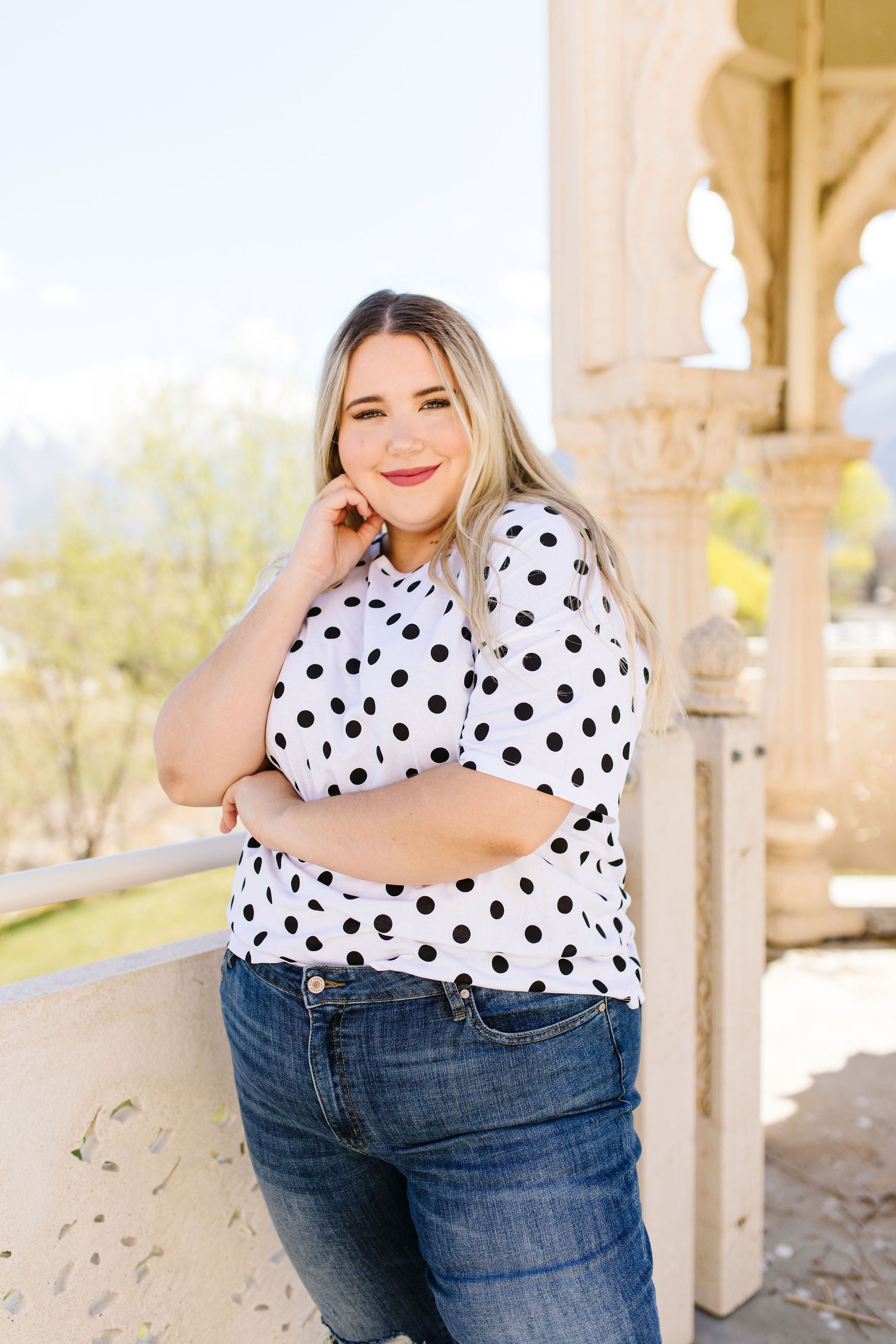 Dot Com Tee In White