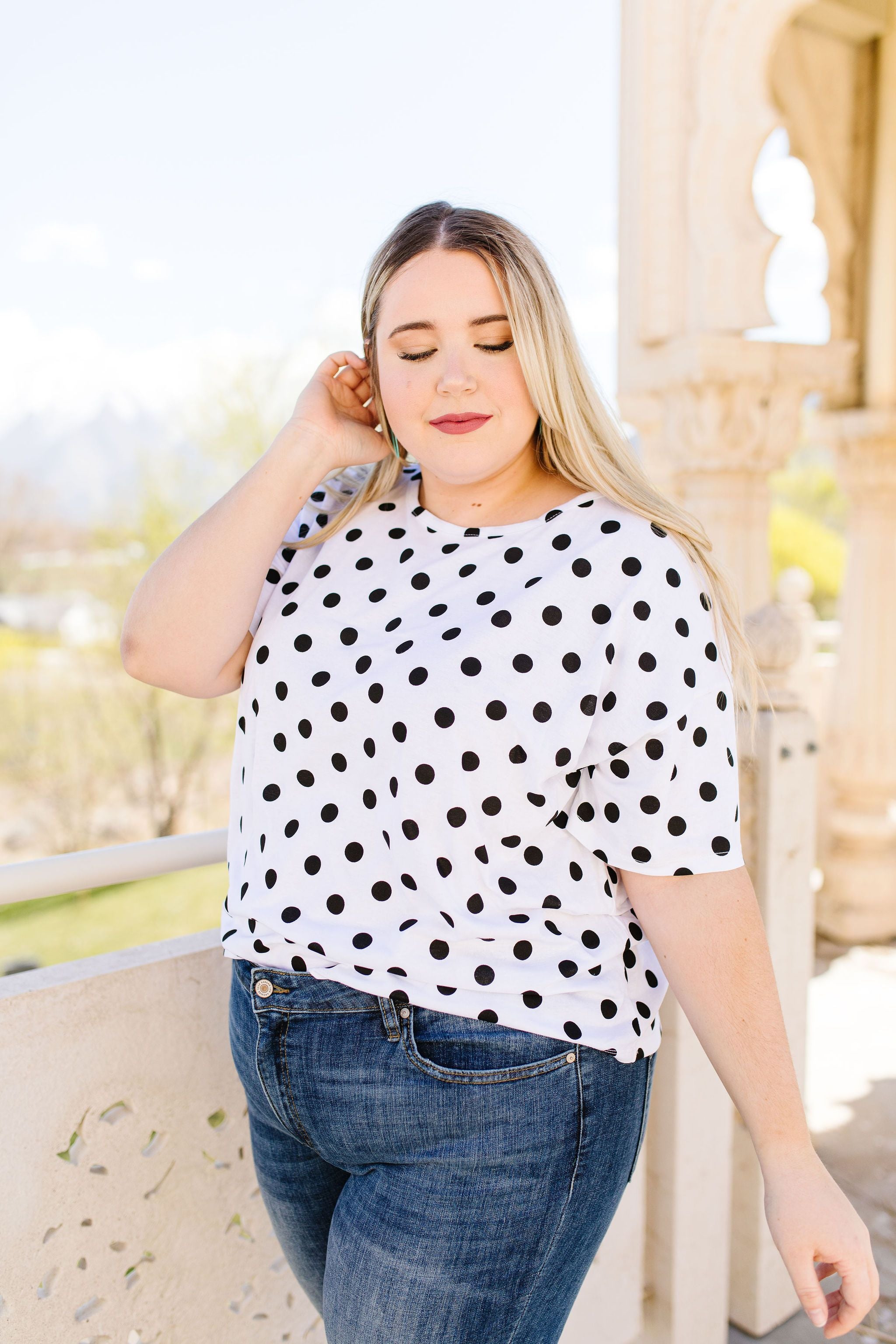 Dot Com Tee In White