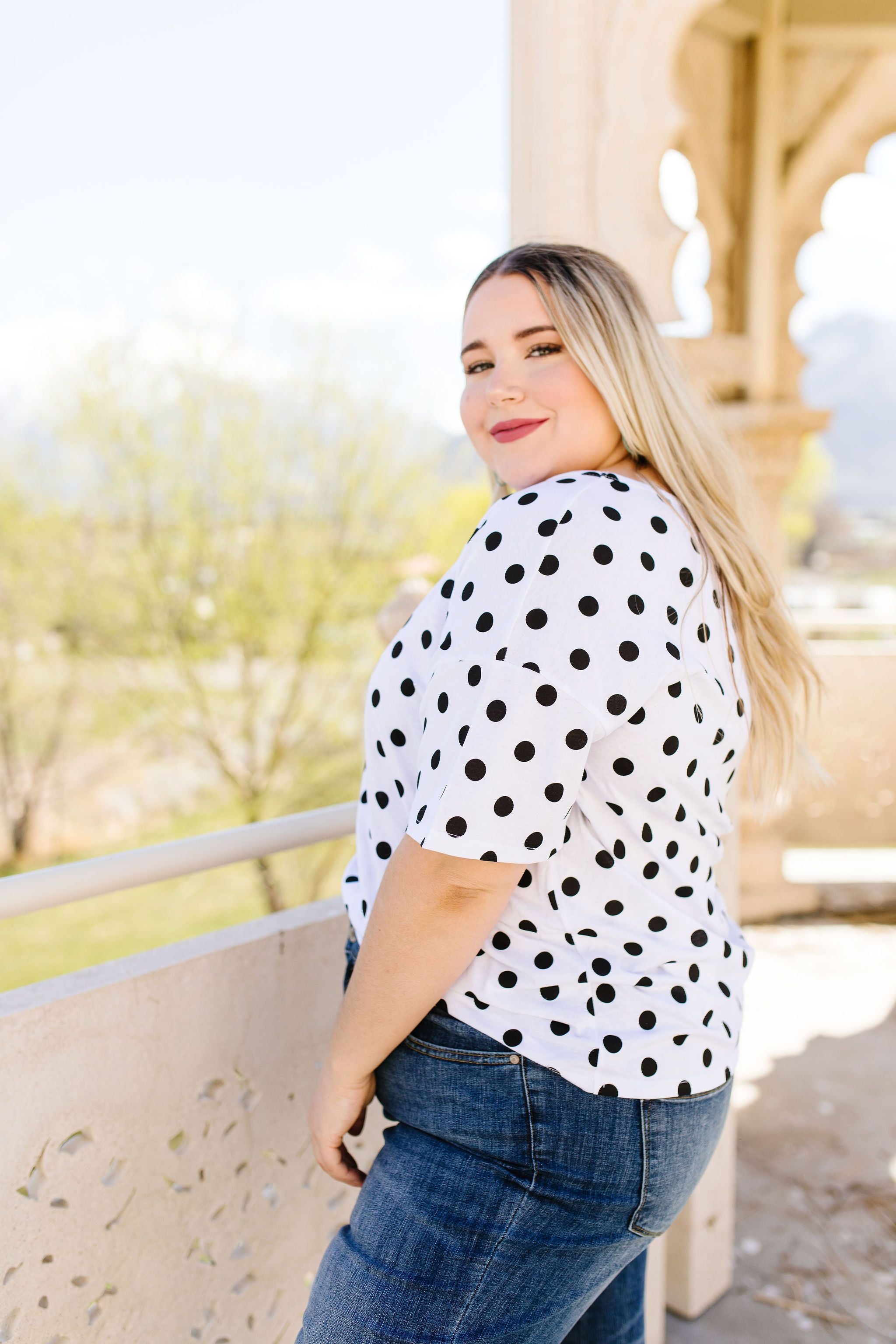 Dot Com Tee In White