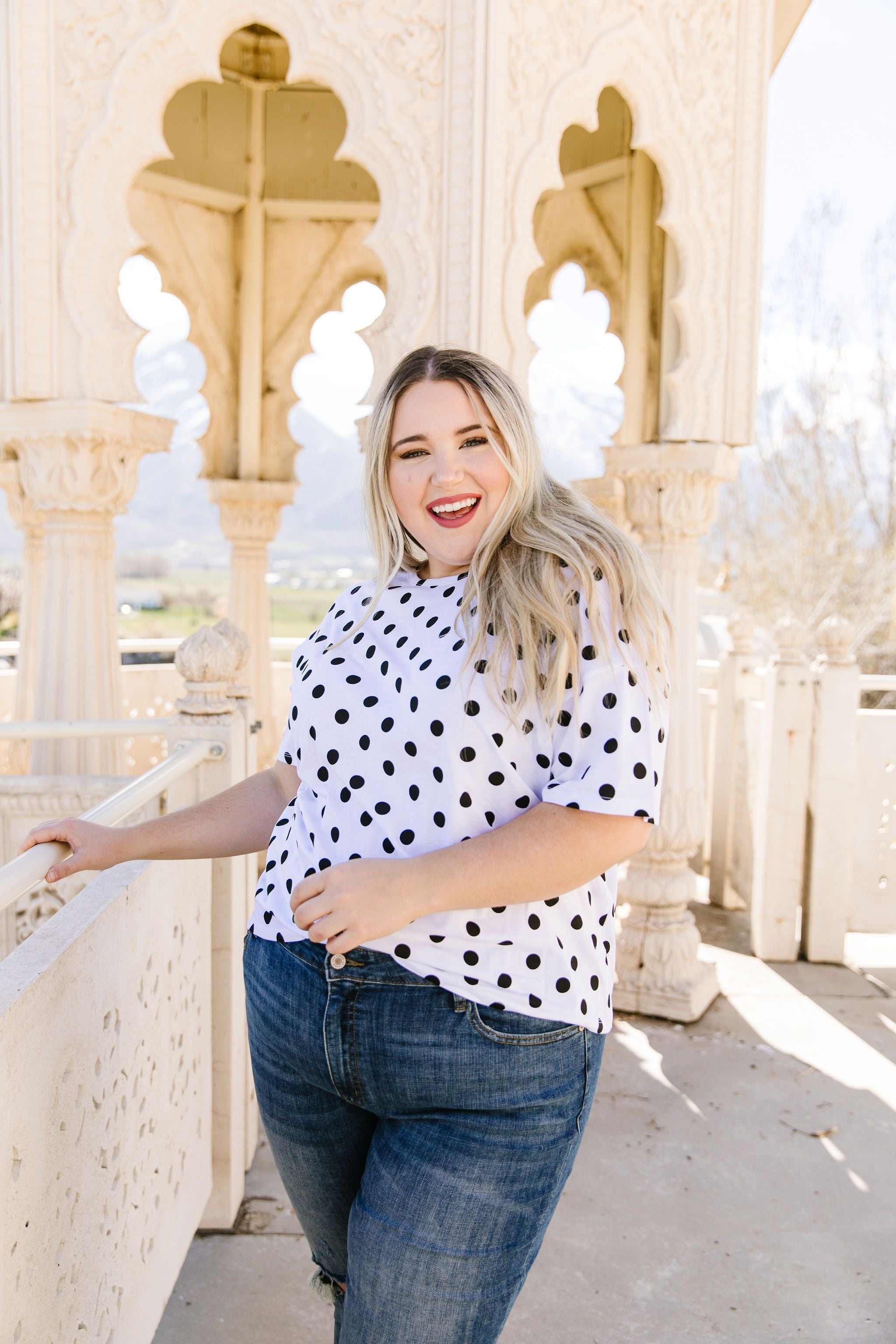 Dot Com Tee In White