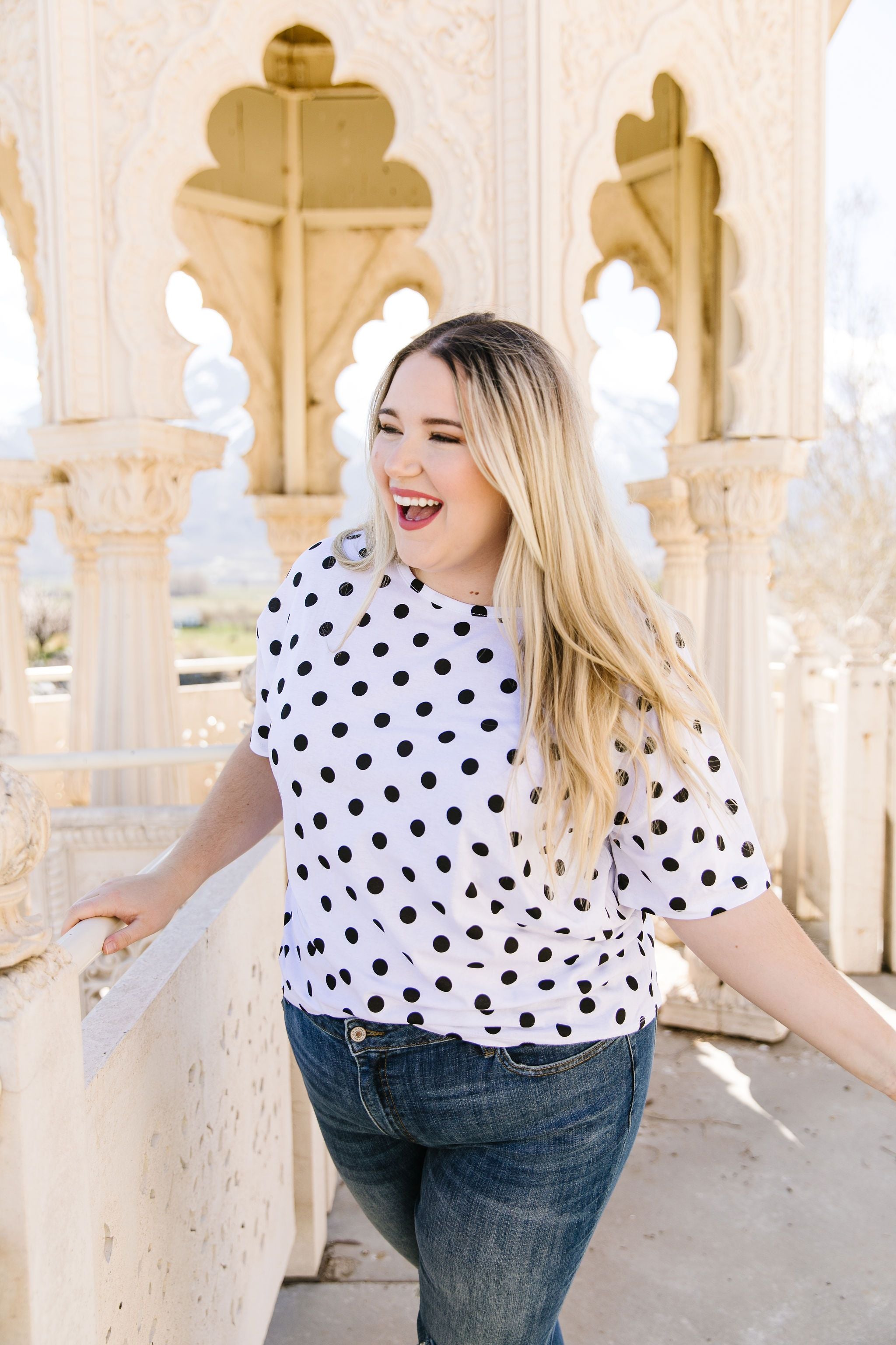 Dot Com Tee In White