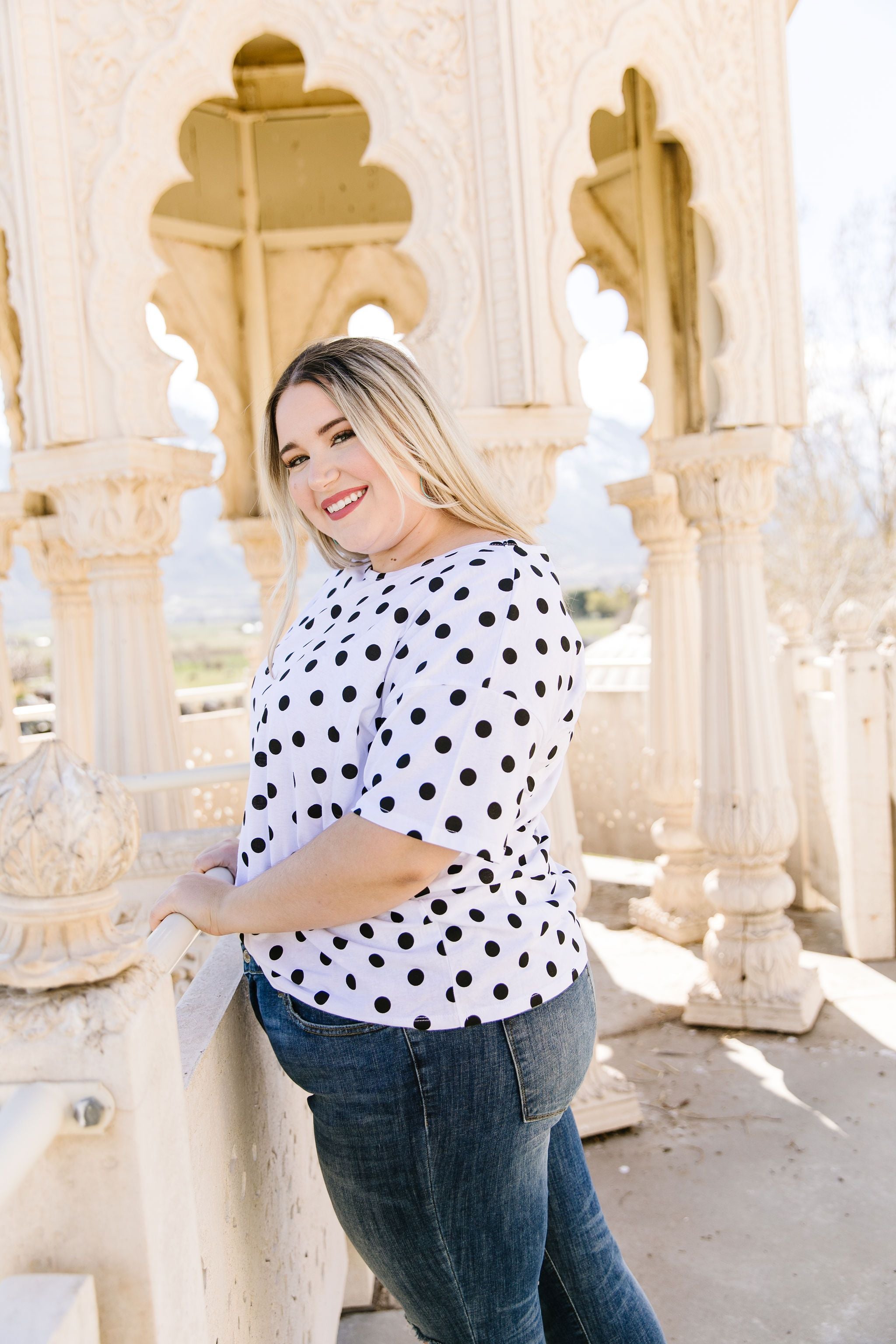 Dot Com Tee In White