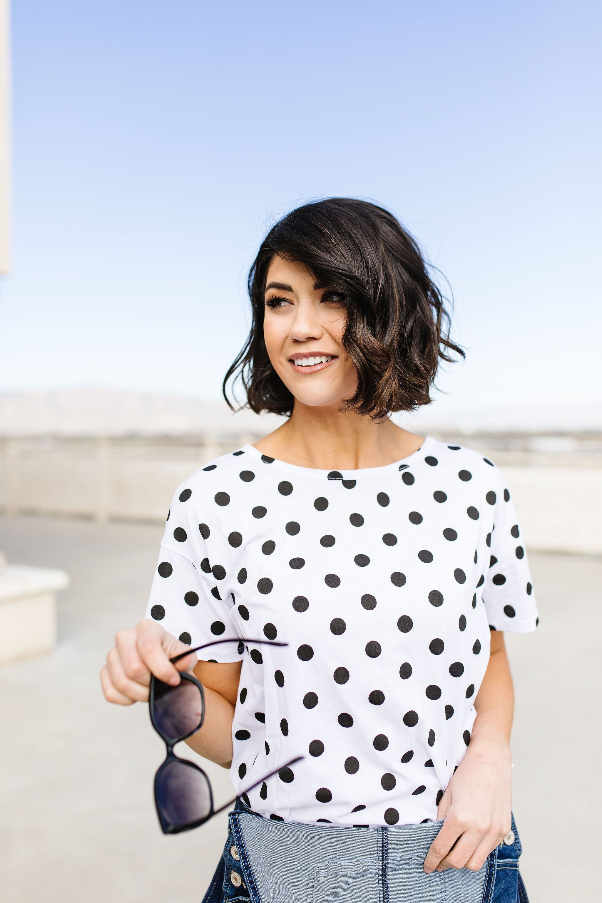 Dot Com Tee In White