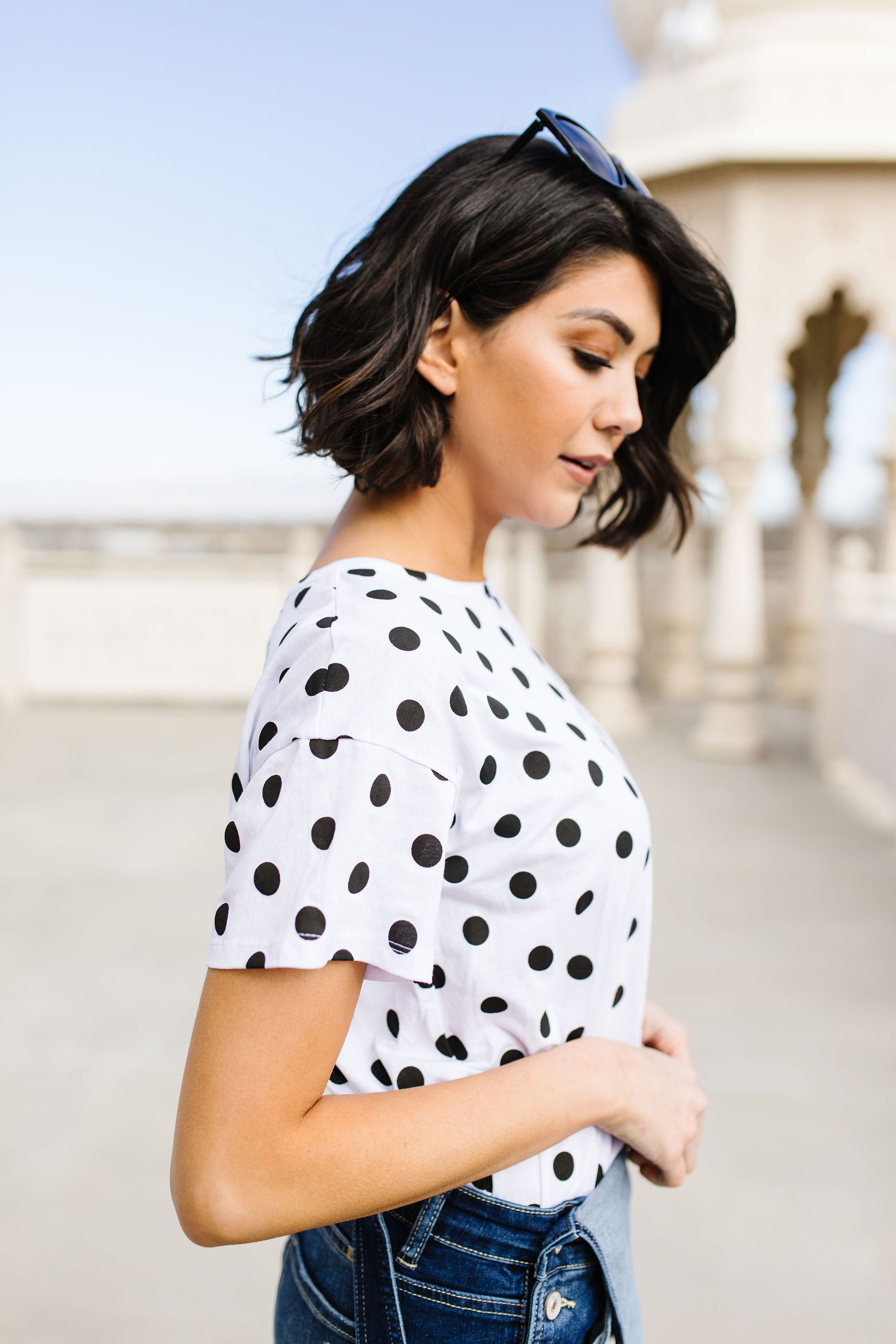 Dot Com Tee In White