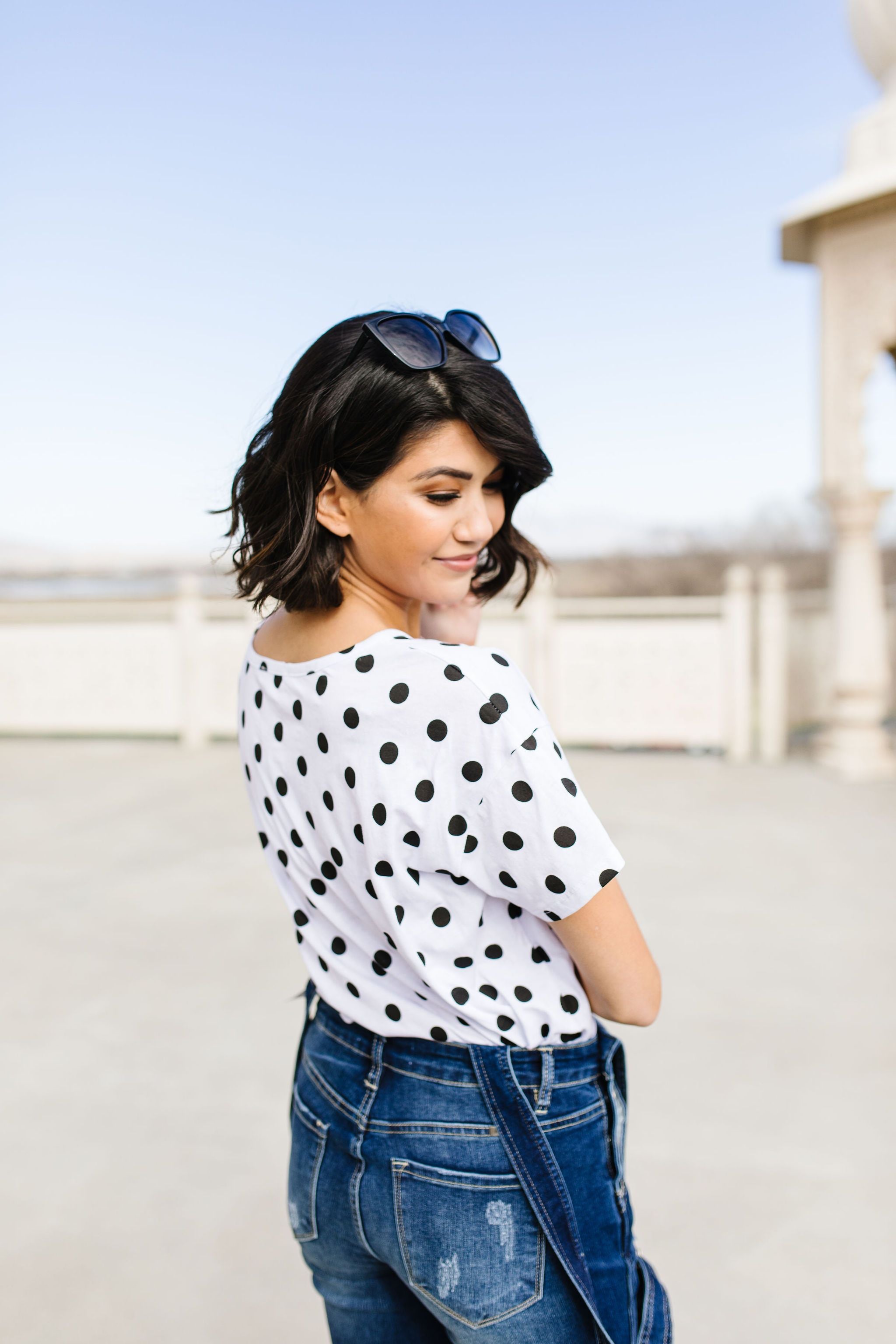 Dot Com Tee In White