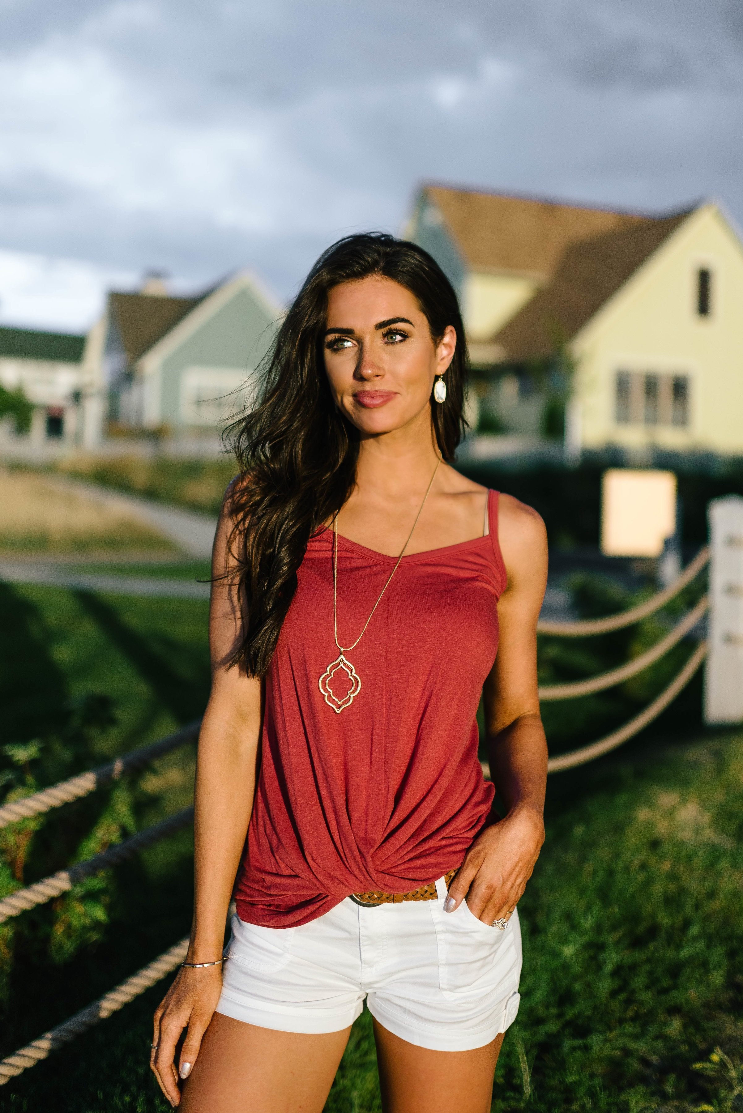 Double Quatrefoil Gold Necklace