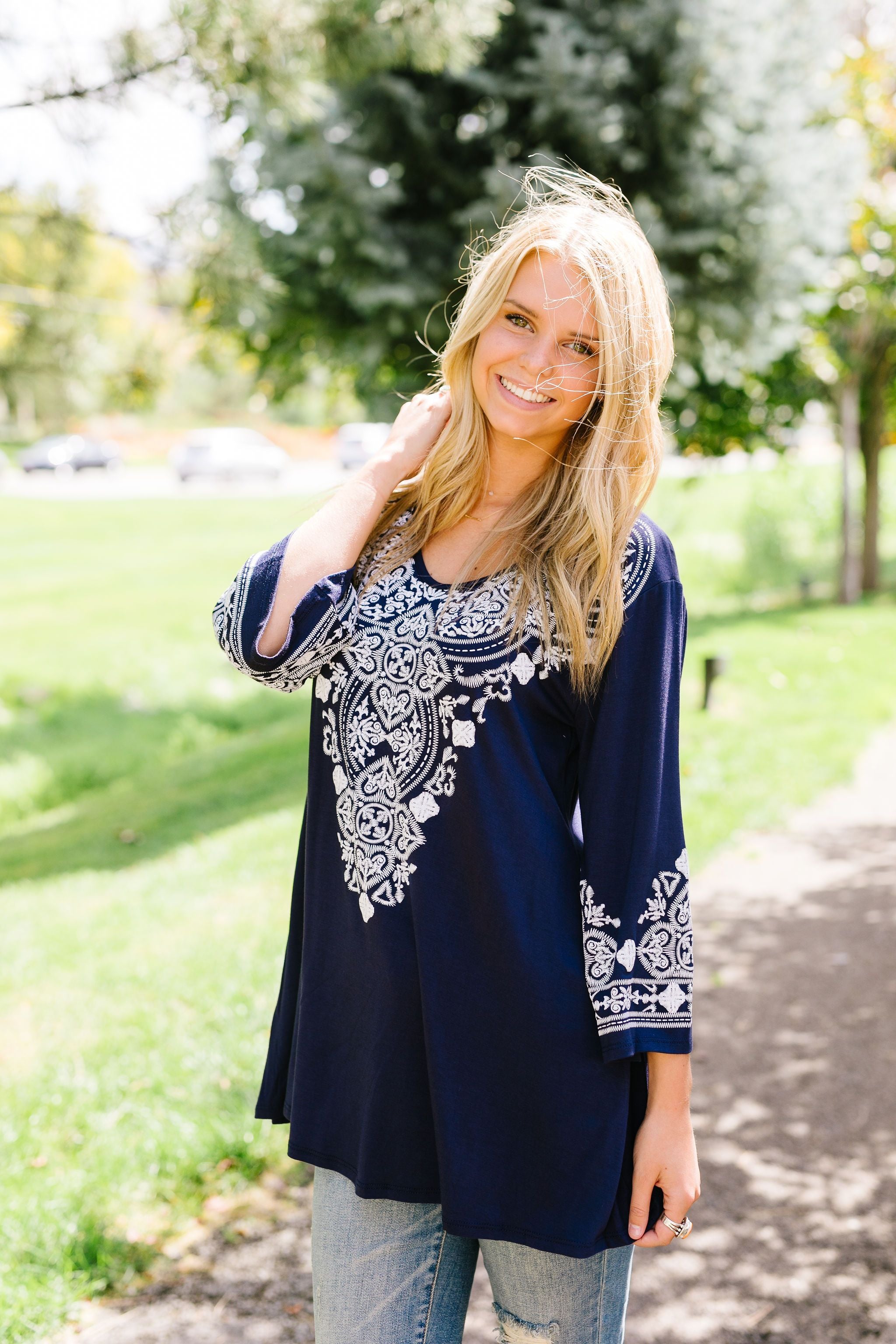 Embroidered Illusions Tunic