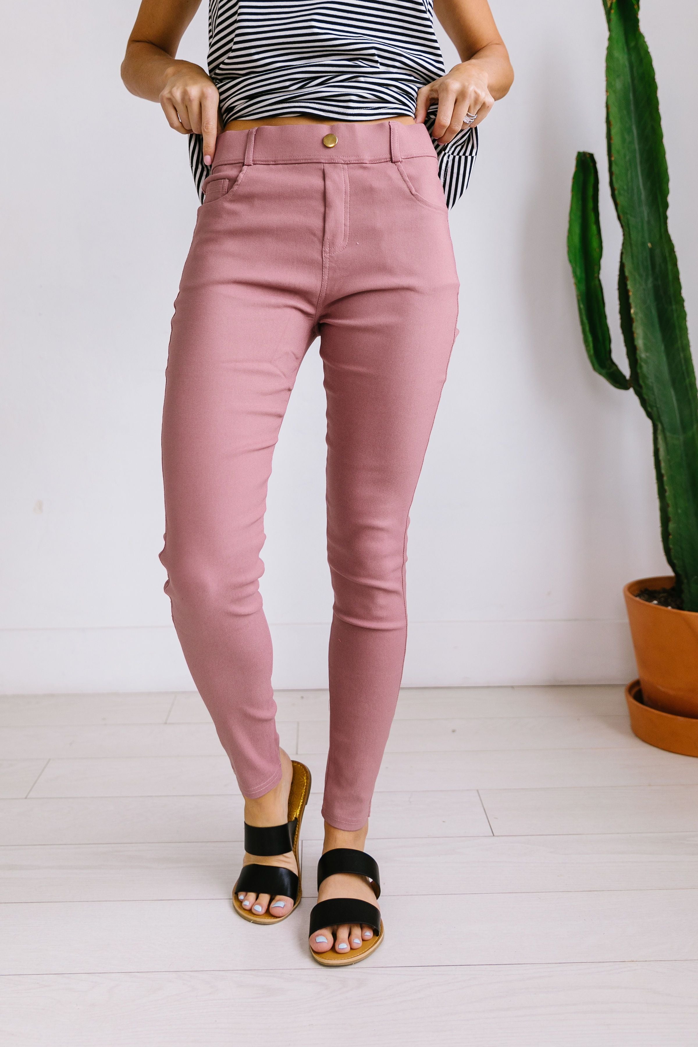 Everyday Colored Jeggings in Mauve