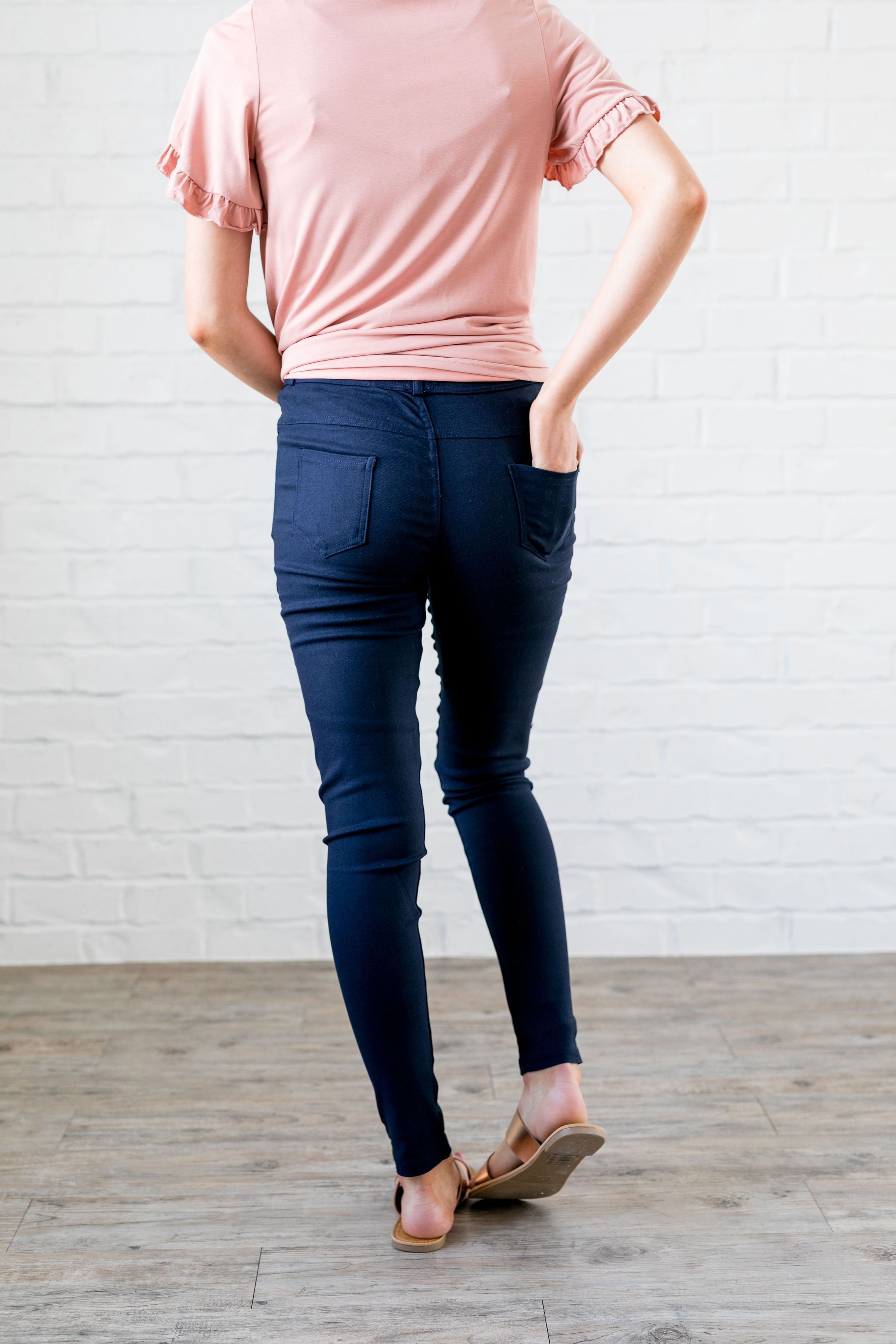 Everyday Colored Jeggings in Navy