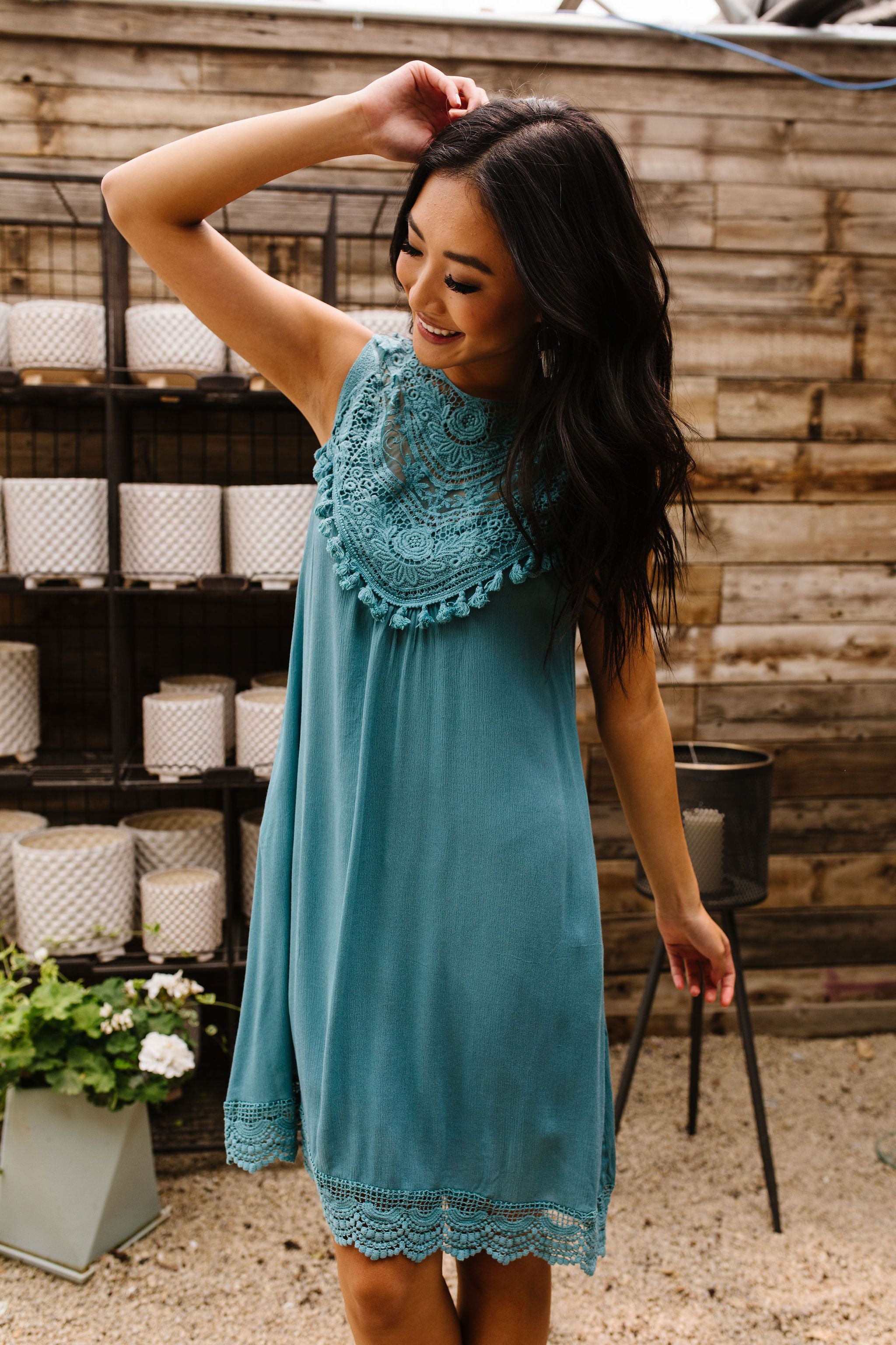 Face Value Lace Trimmed Dress