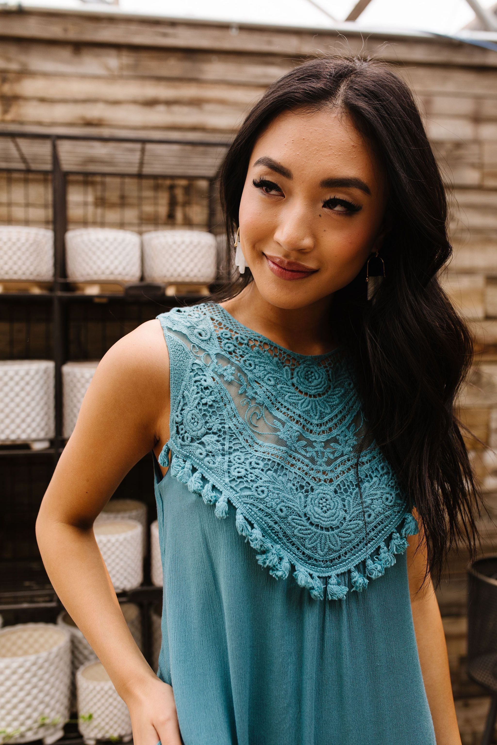 Face Value Lace Trimmed Dress