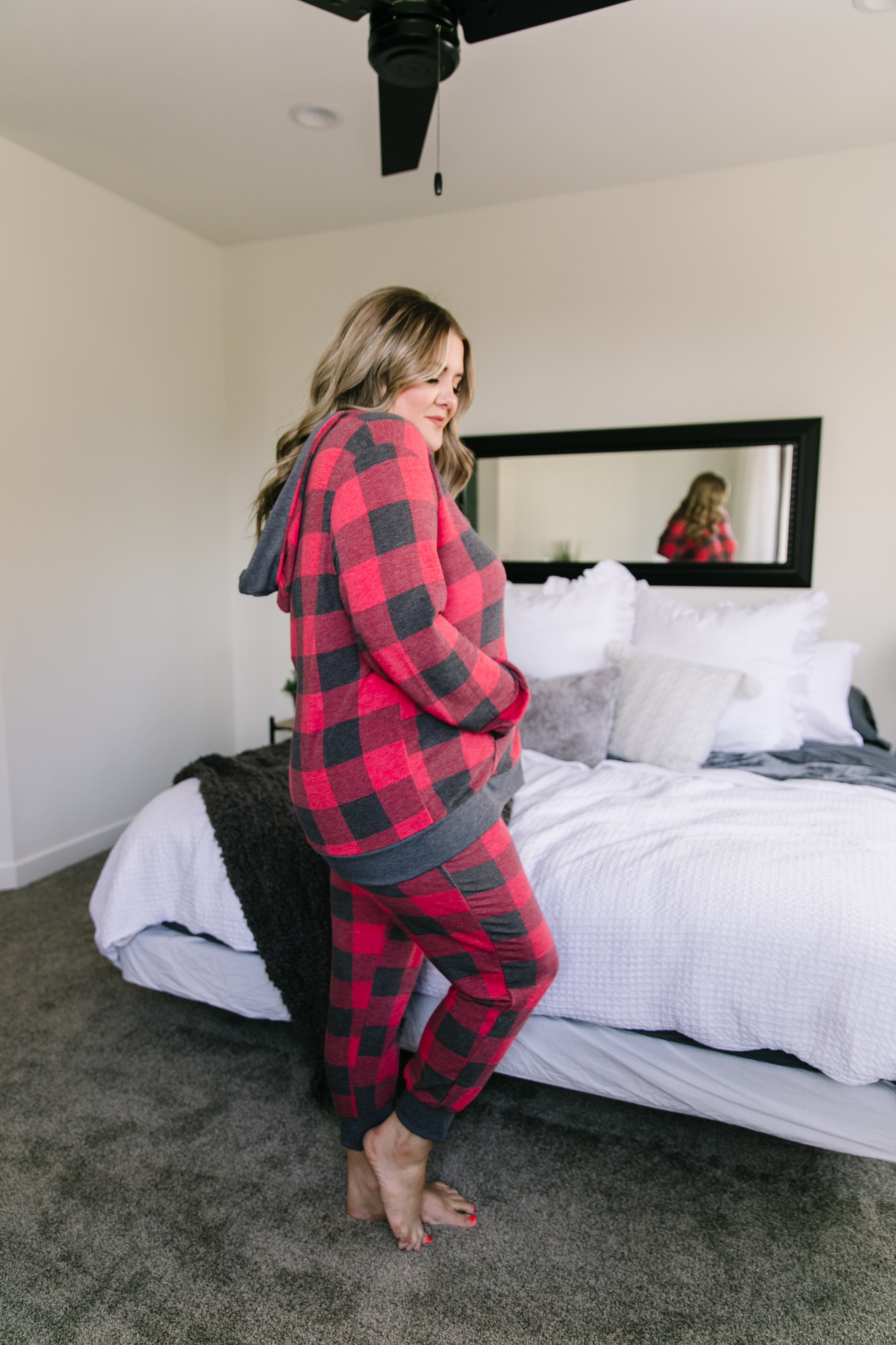 Faded Plaid Hoodie