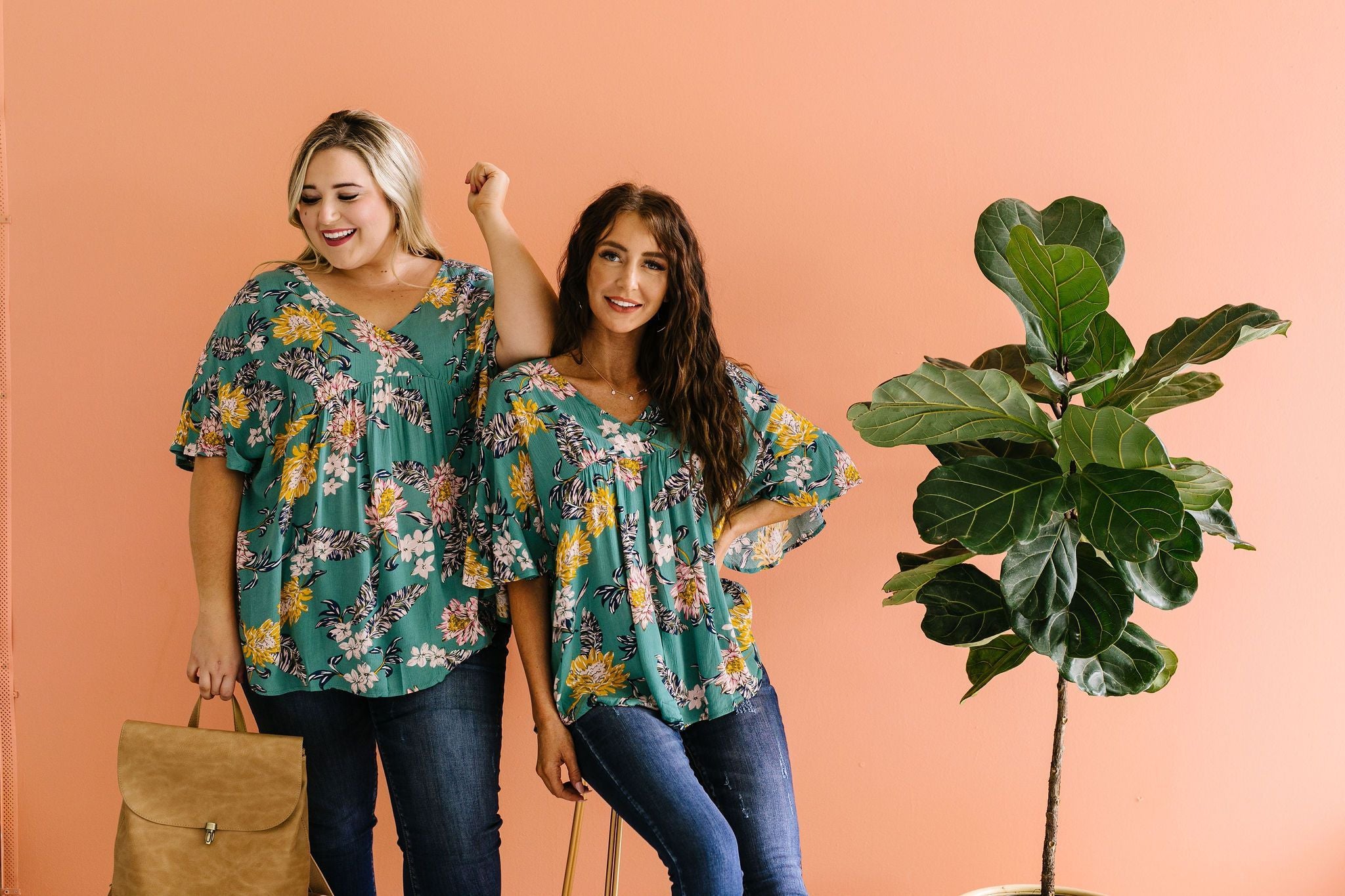 Feel The Teal Floral Blouse