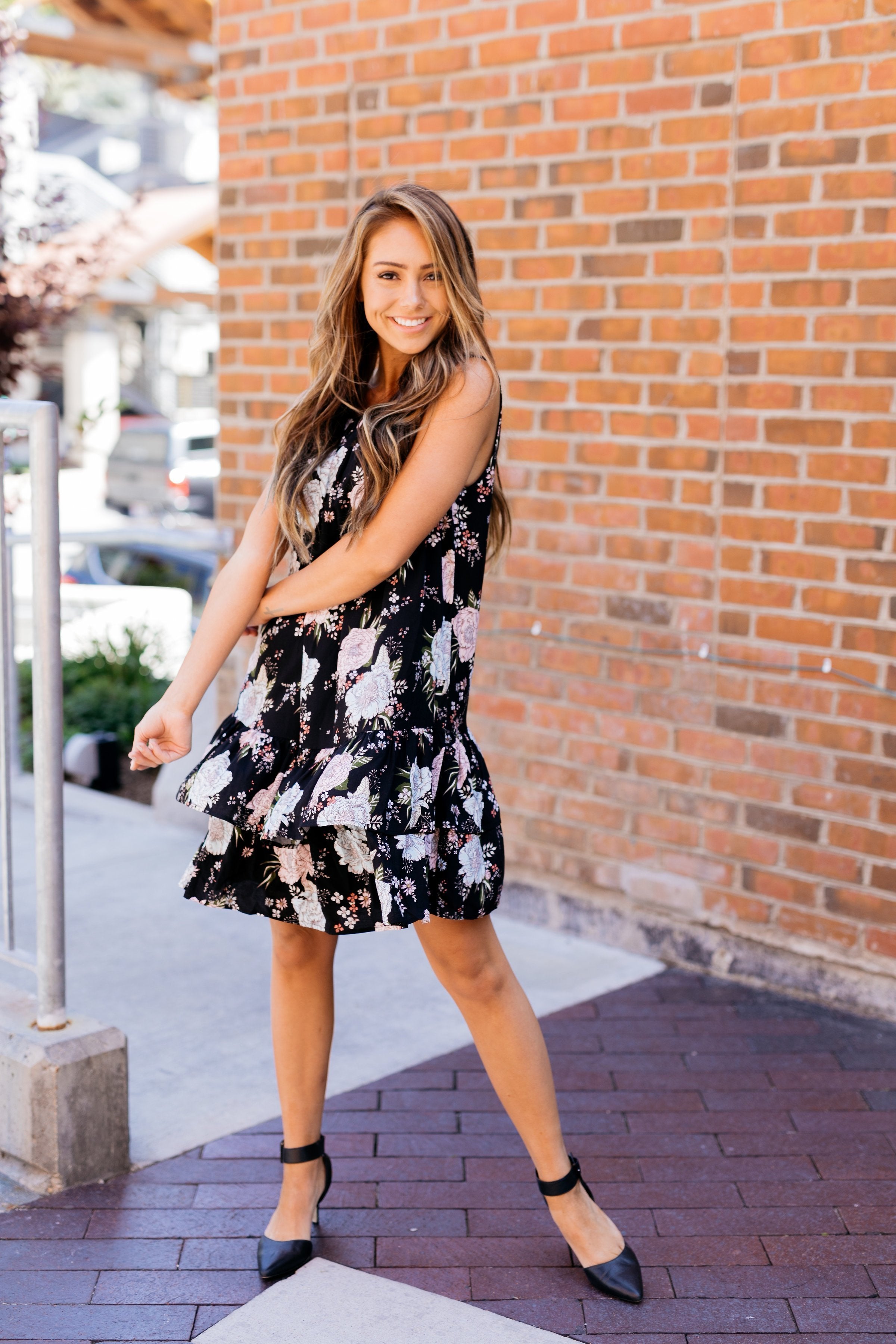 Field Of Flowers Double Ruffle Dress