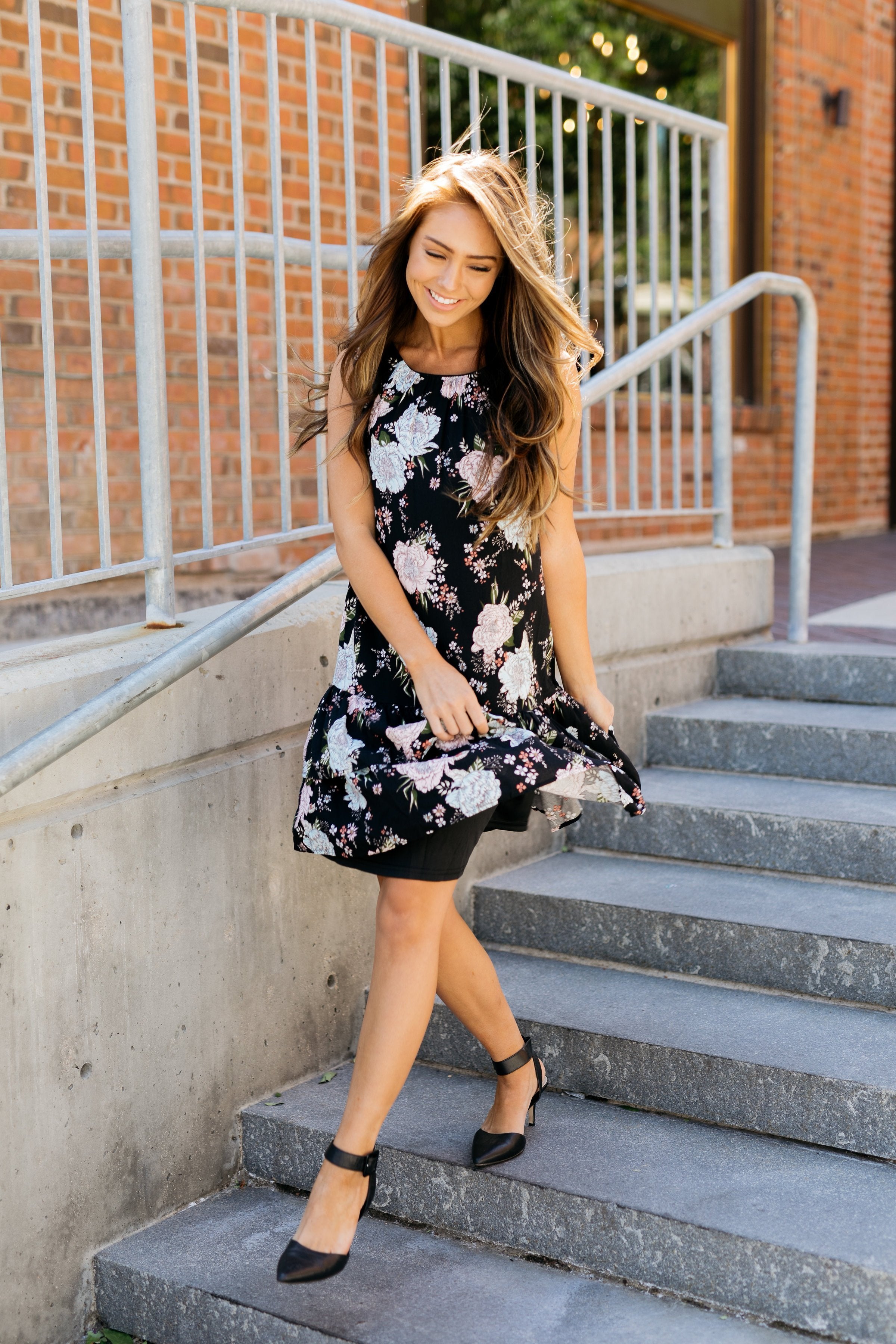 Field Of Flowers Double Ruffle Dress