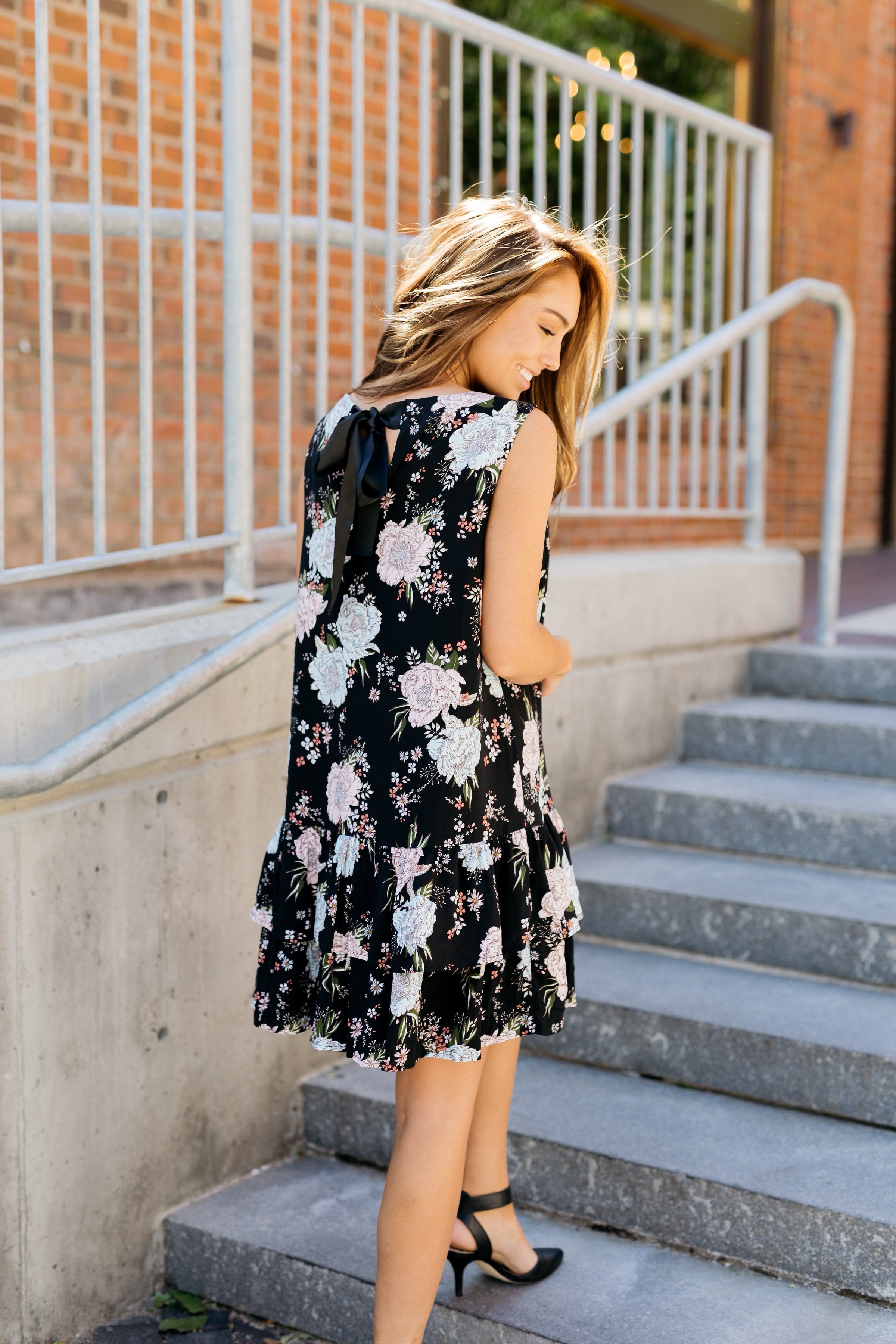 Field Of Flowers Double Ruffle Dress