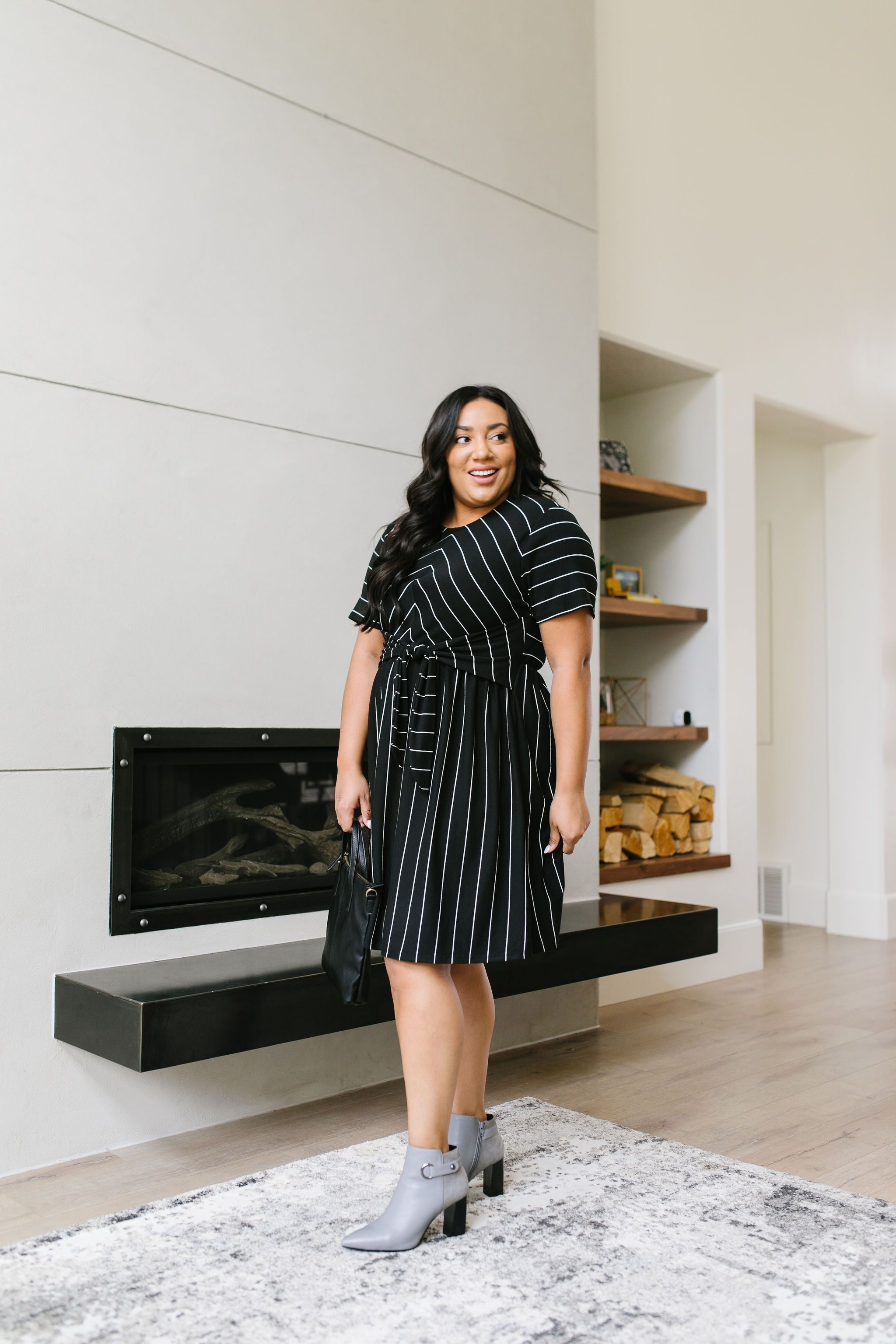 Fine Line Midi Dress