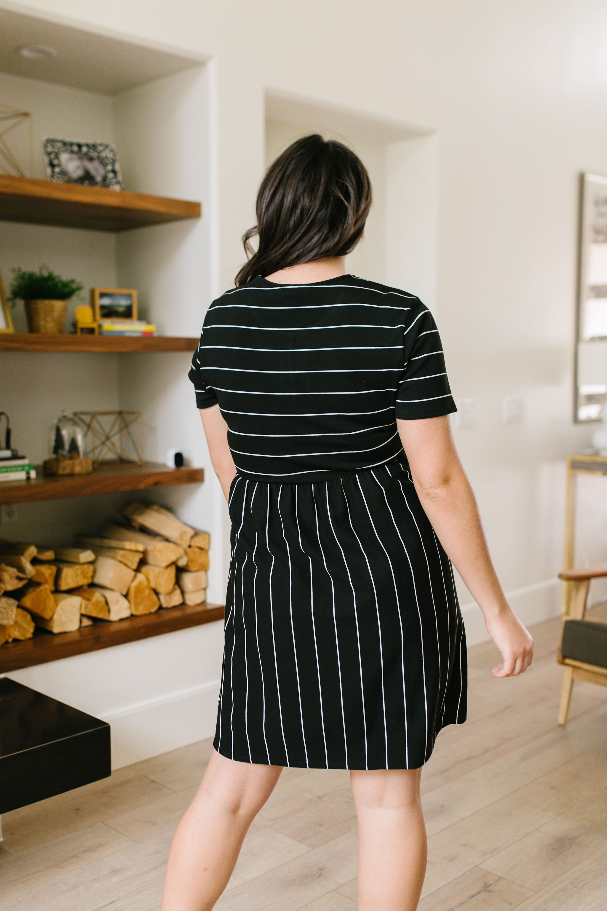 Fine Line Midi Dress