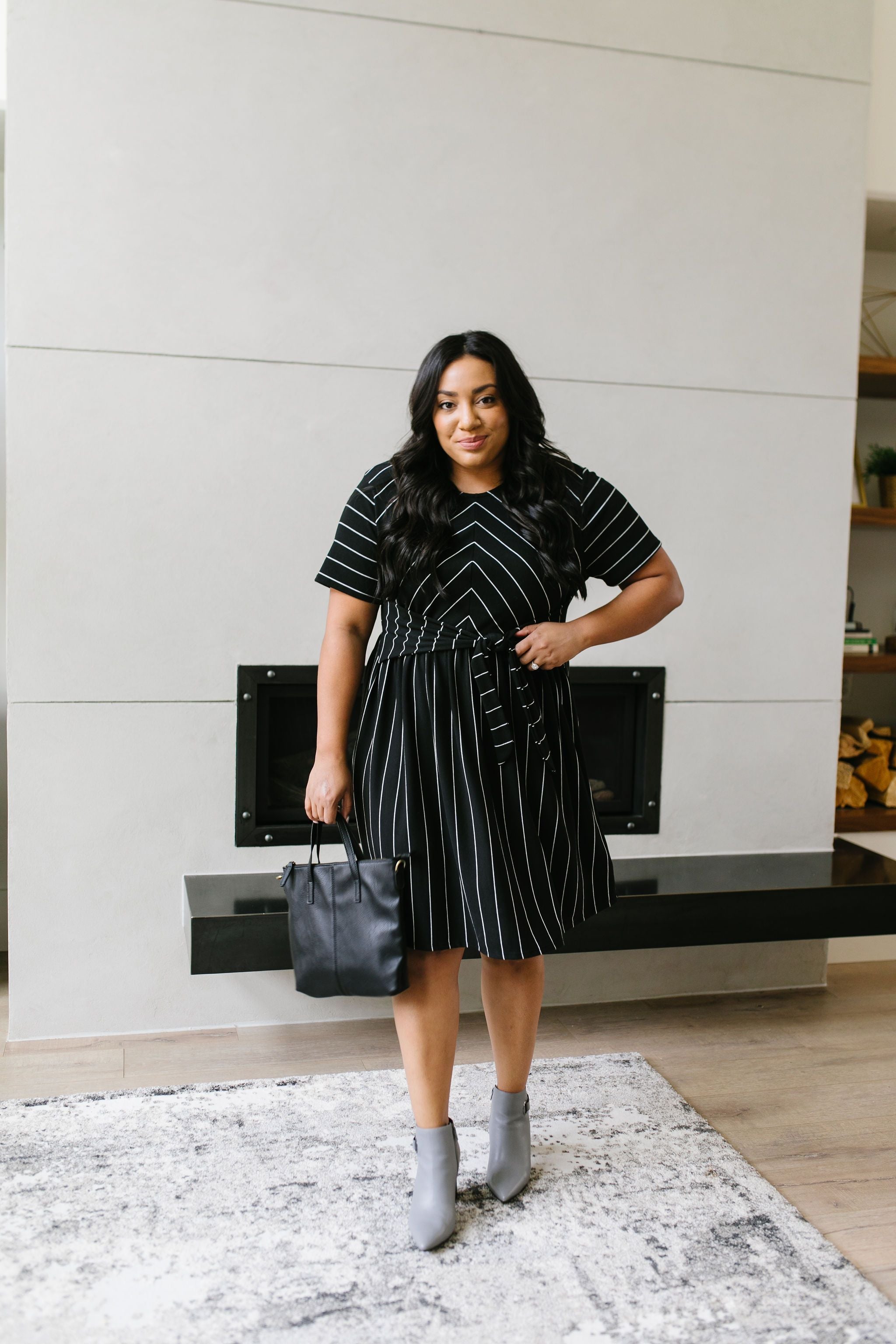 Fine Line Midi Dress