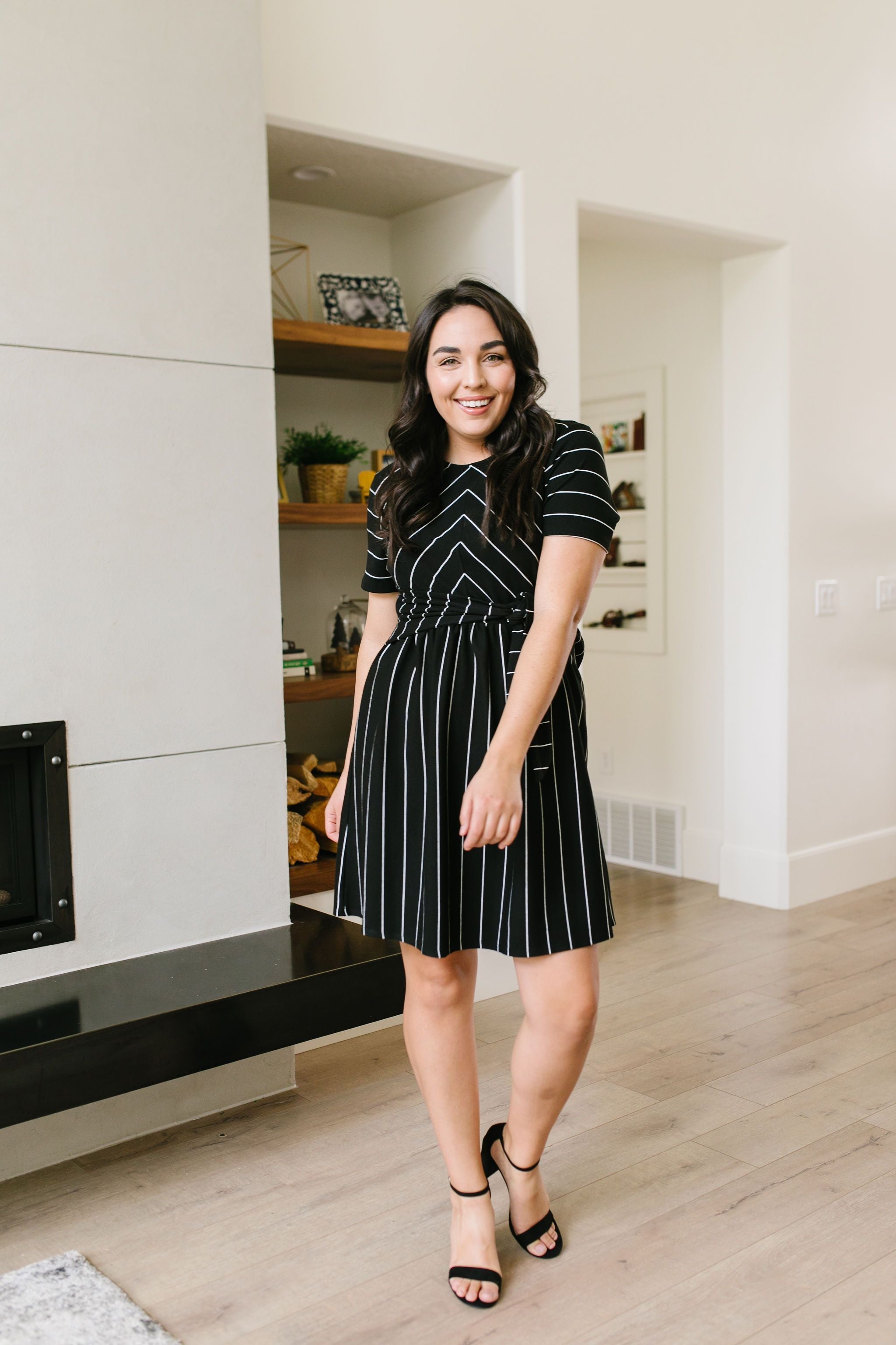 Fine Line Midi Dress