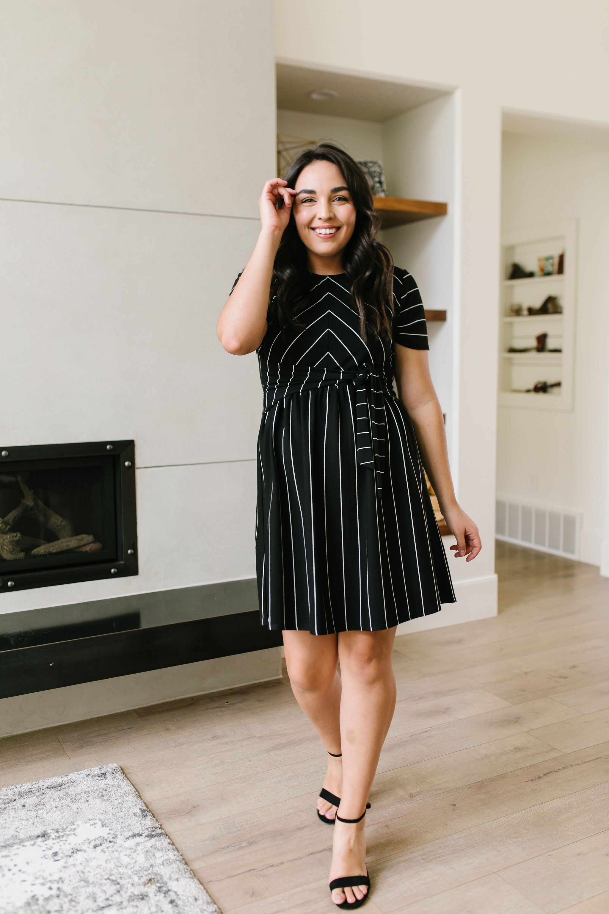 Fine Line Midi Dress