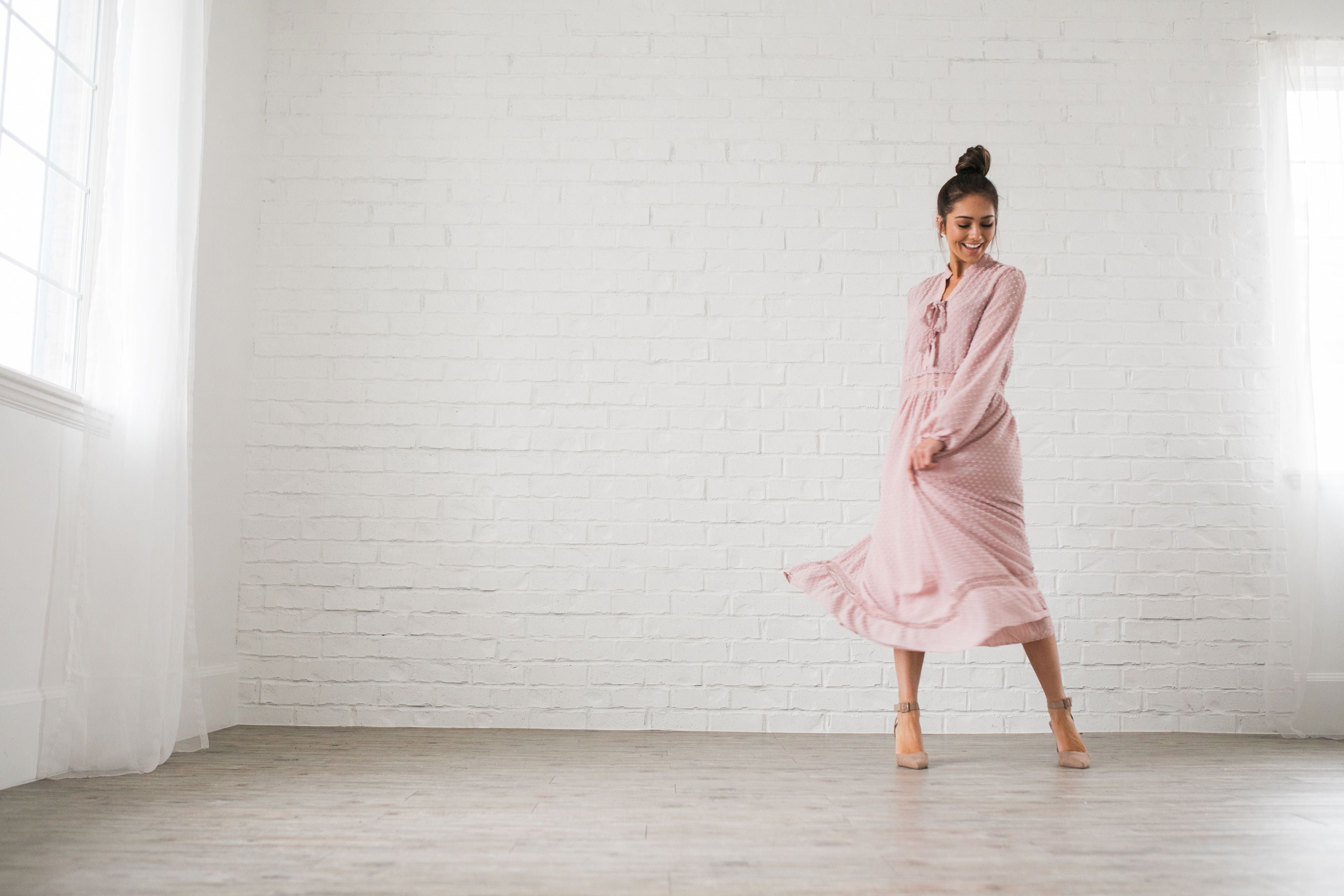 First Blush Swiss Dot Dress - ALL SALES FINAL