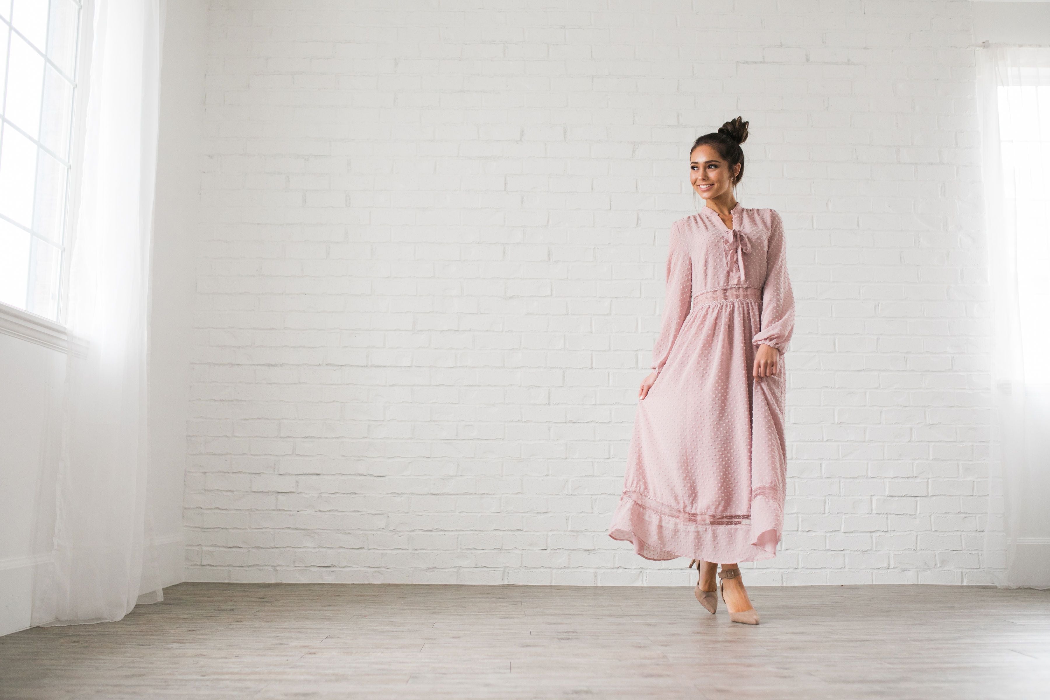 First Blush Swiss Dot Dress - ALL SALES FINAL