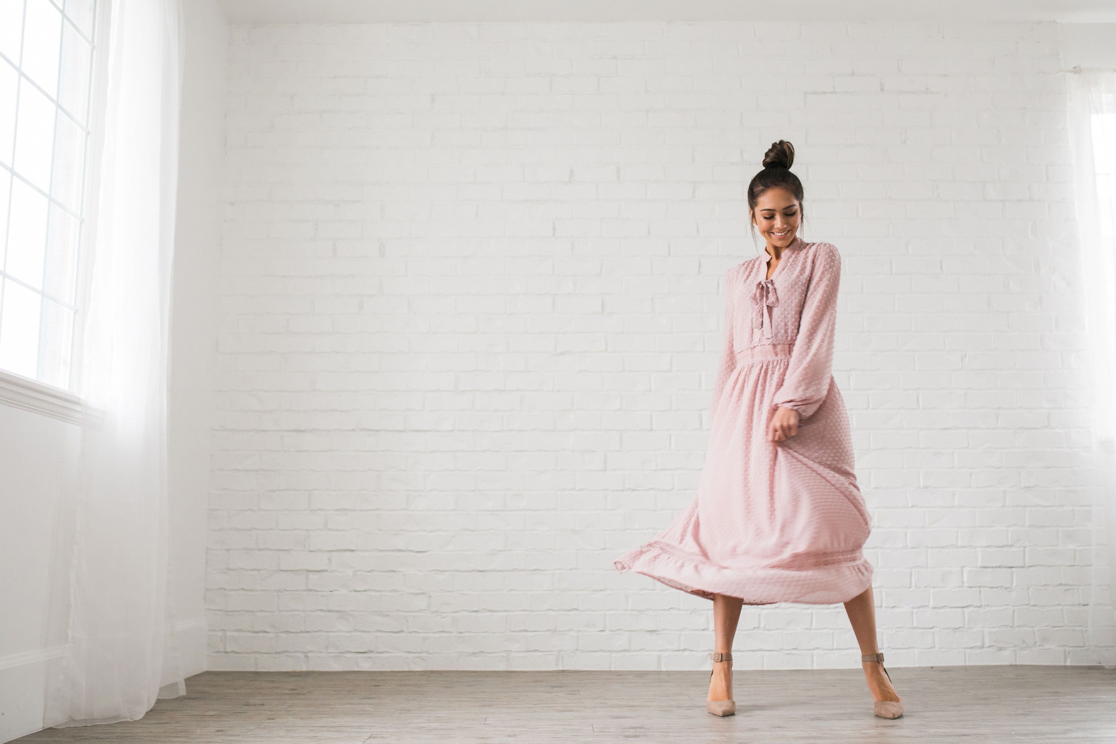 First Blush Swiss Dot Dress - ALL SALES FINAL